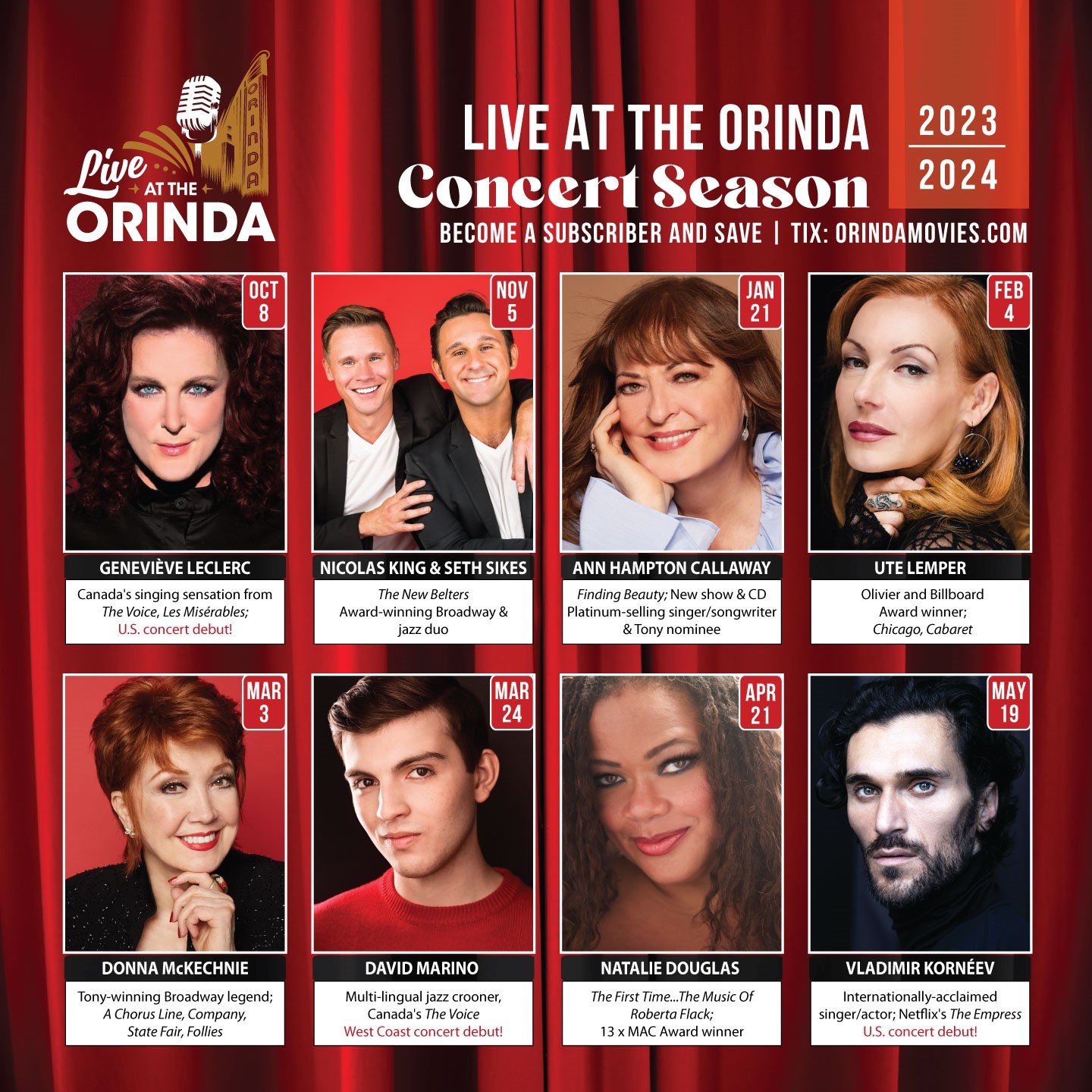 Live At Orinda 2023/2024 Concert Series