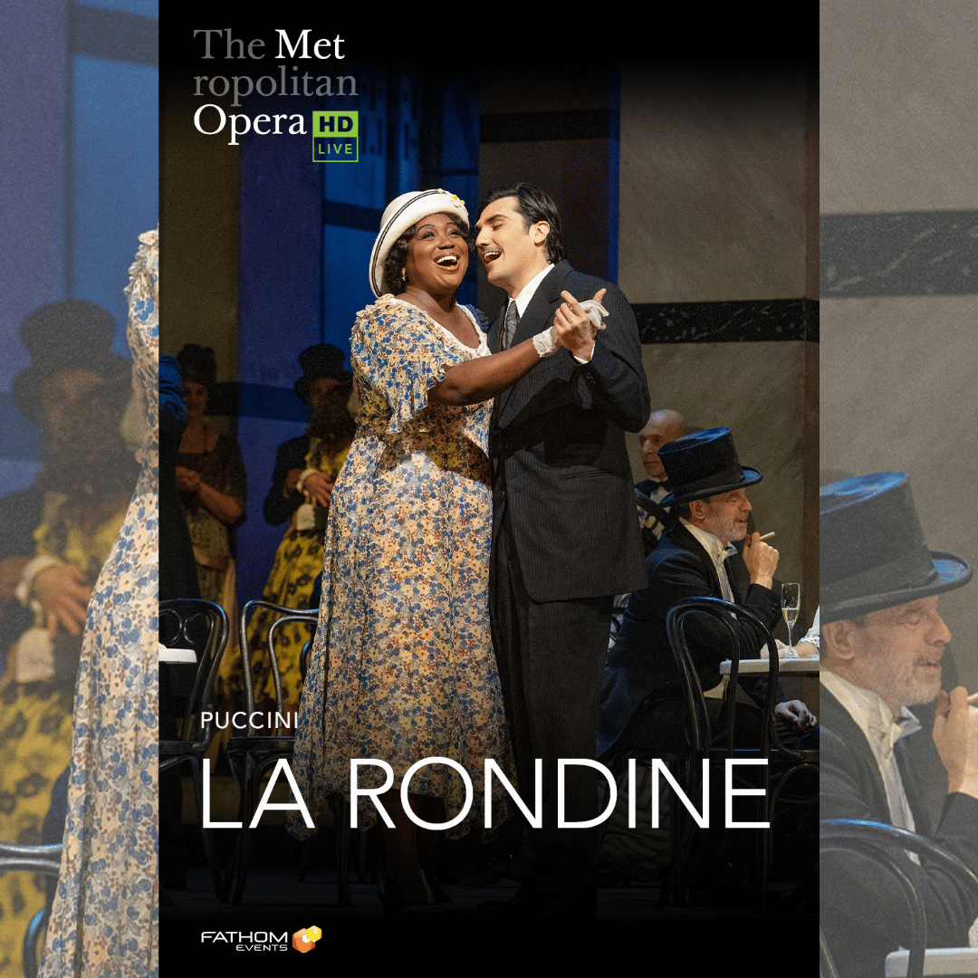 poster for the met opera la rondine