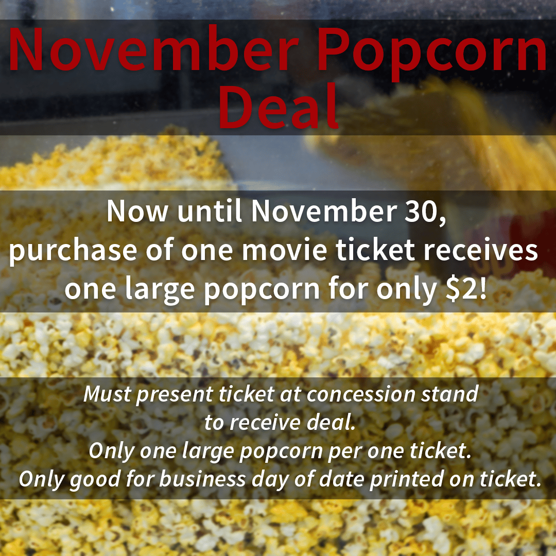 November Popcorn Deal