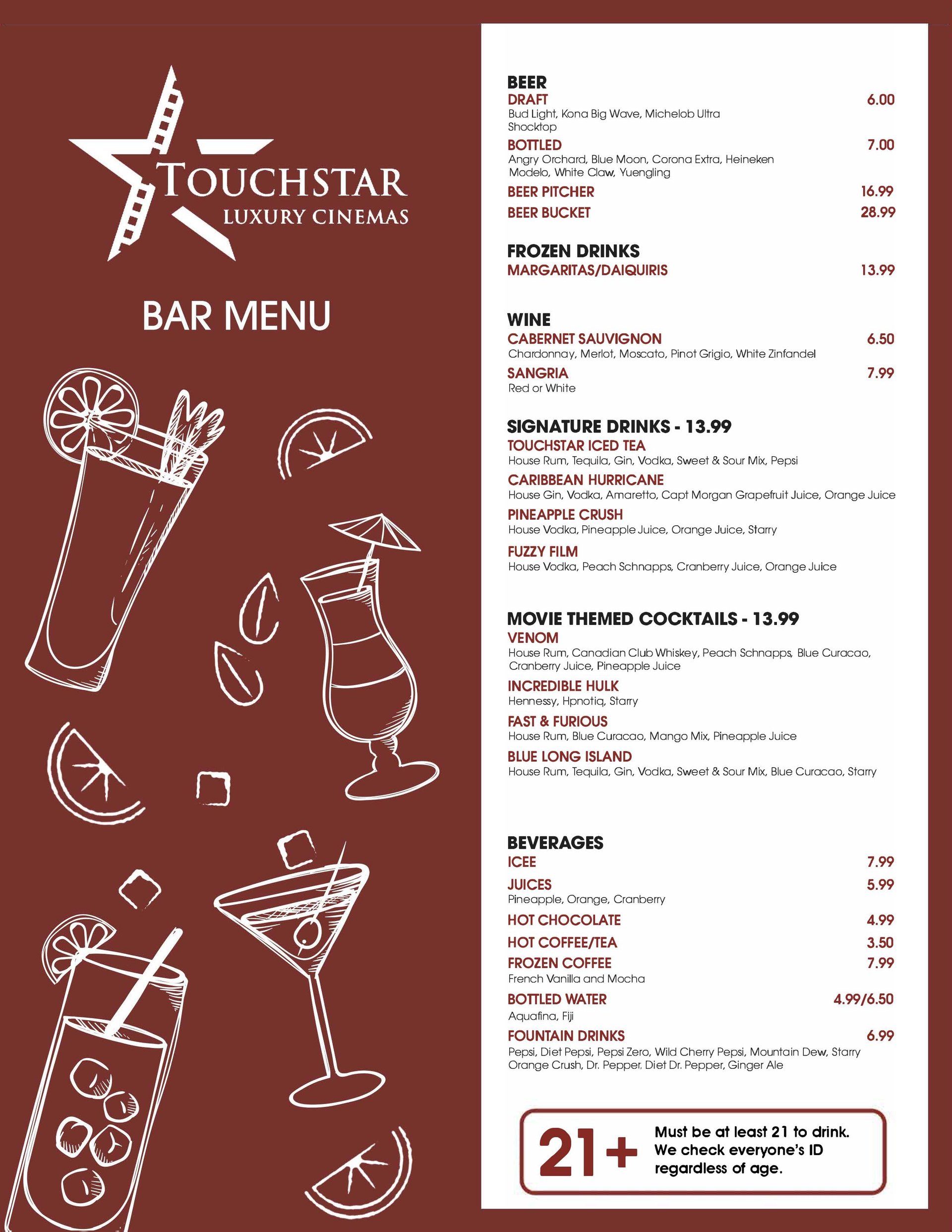 Drinks Menu