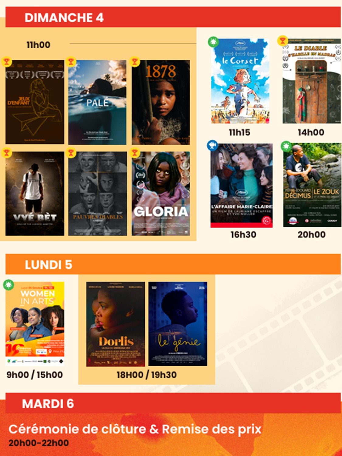 Programme du festival 
