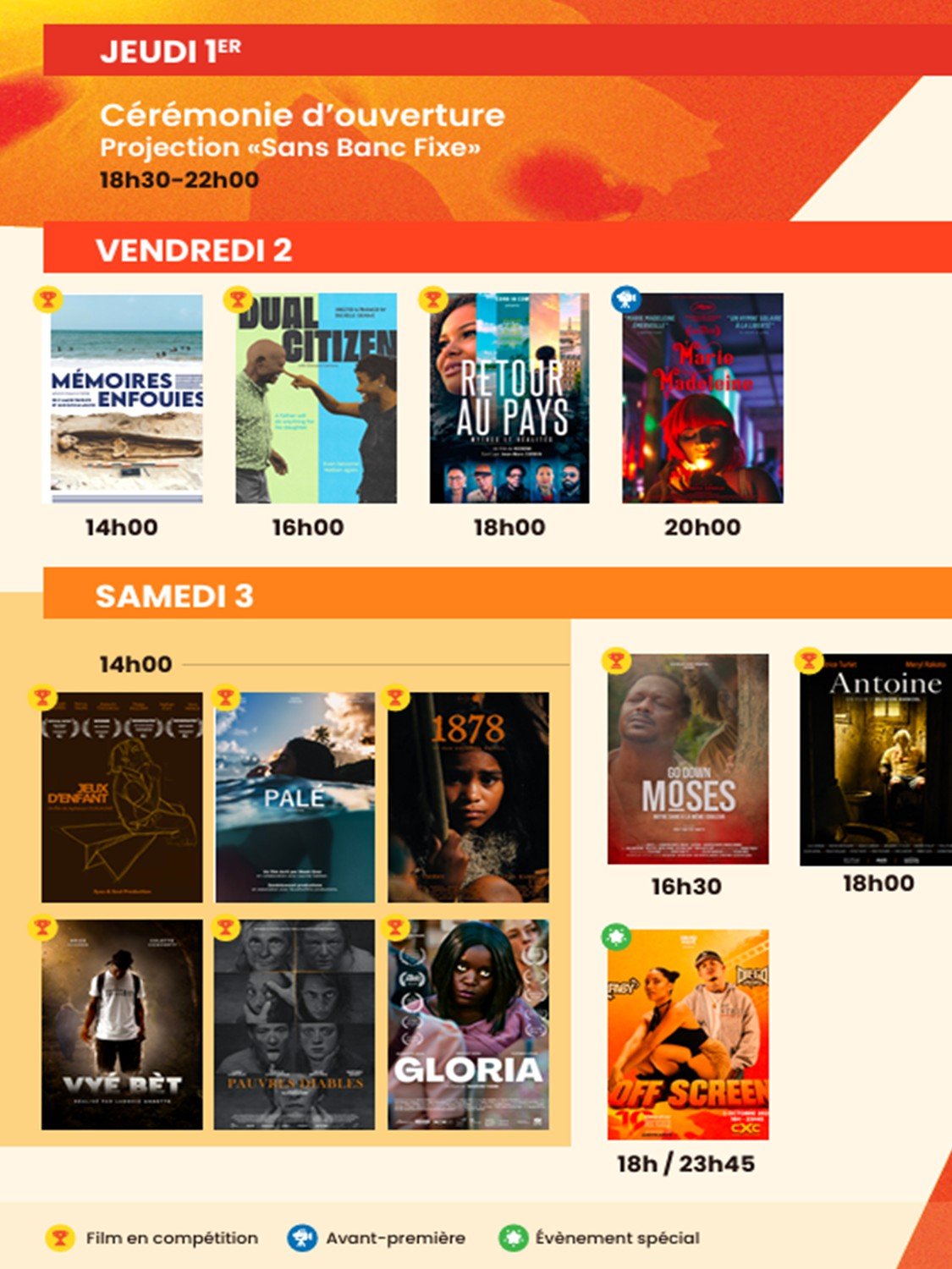 Programme du festival 