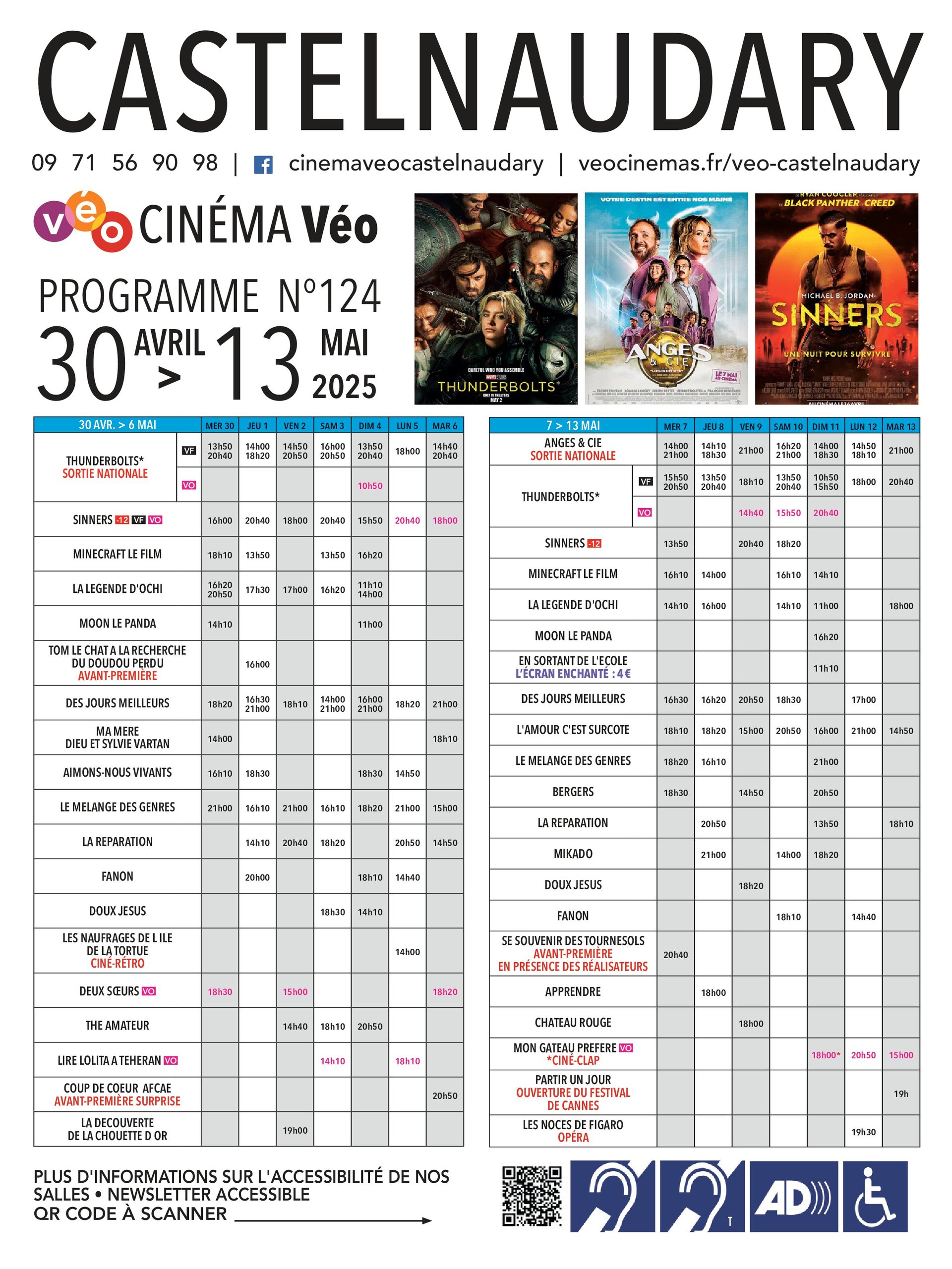 Programme du 30 avril au 13 mai