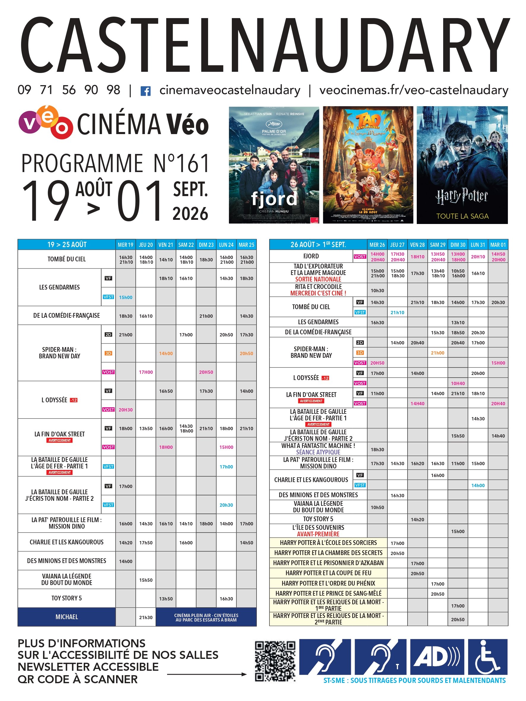 Programme du 19 août au 1°septembre
