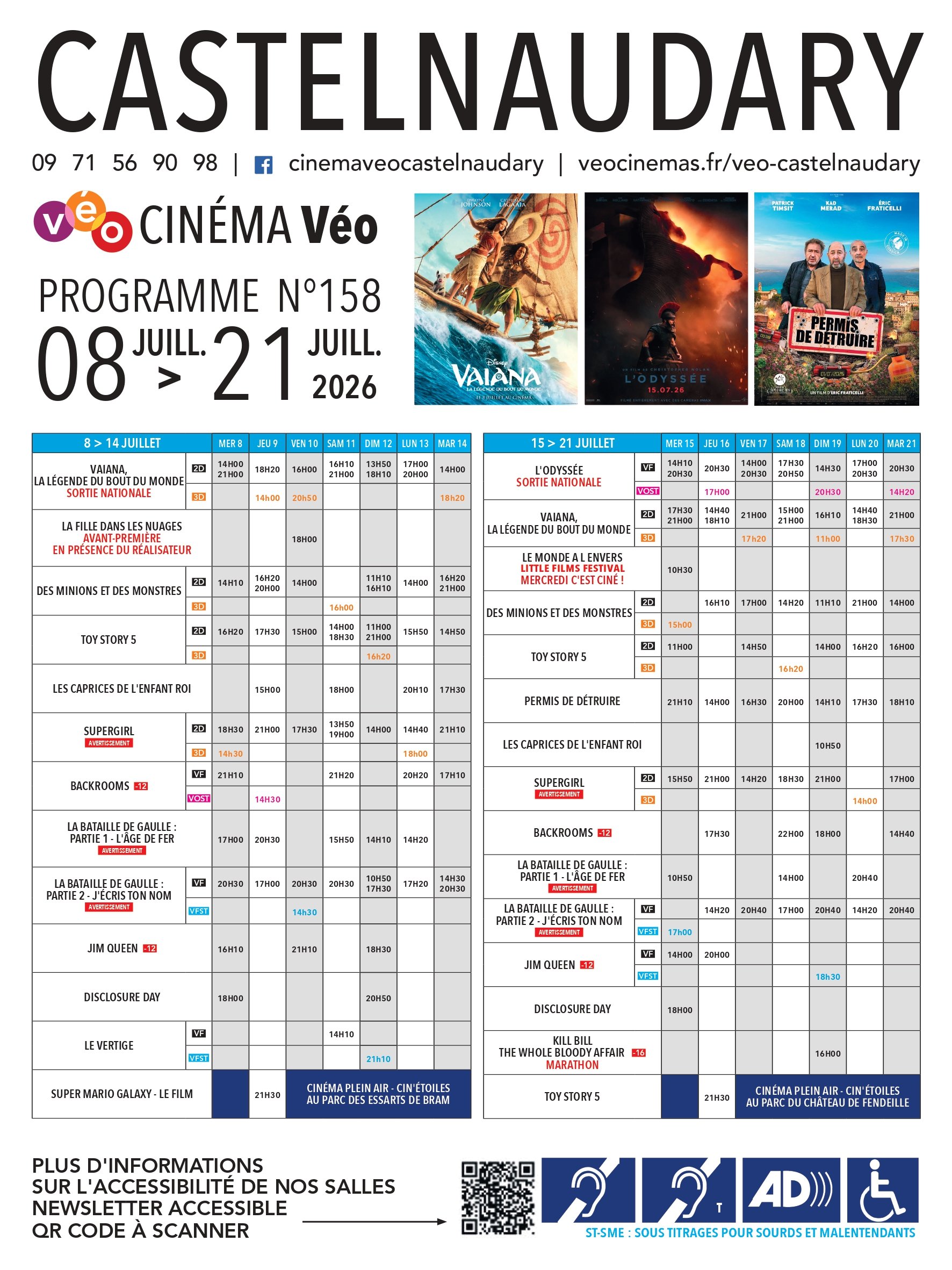 Programme du 8 au 21 juillet