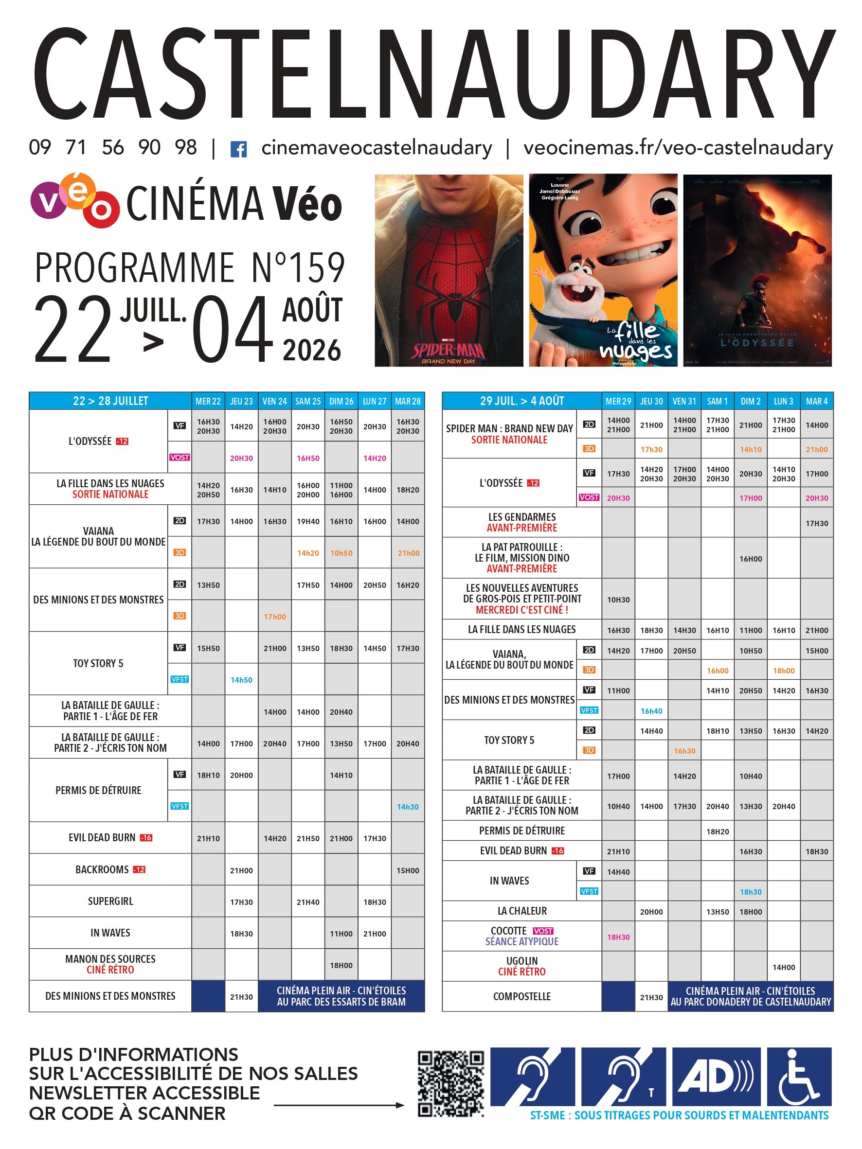 Programme du 22 juillet au 4 août