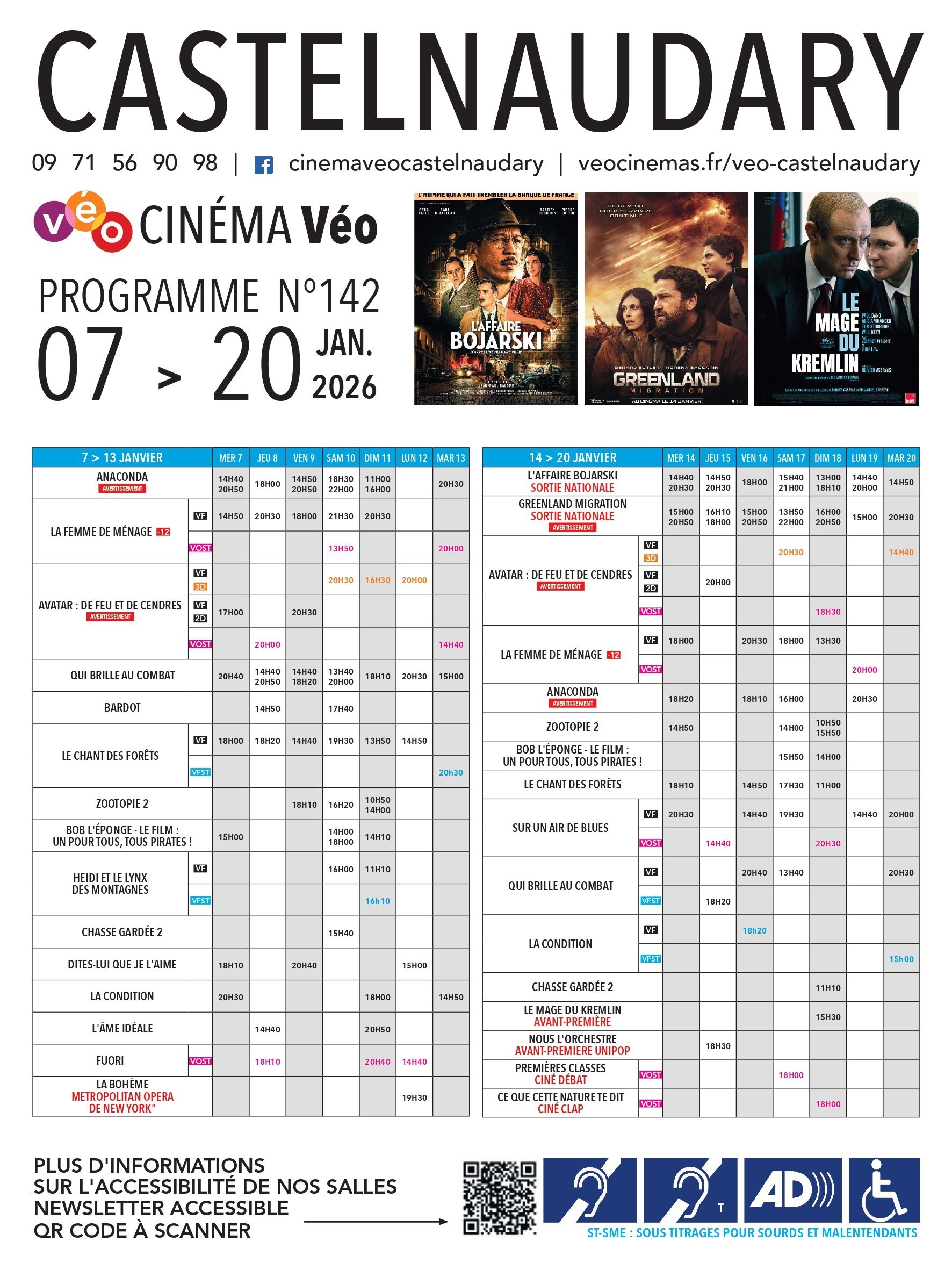 Programme du 24 décembre au 6 janvier