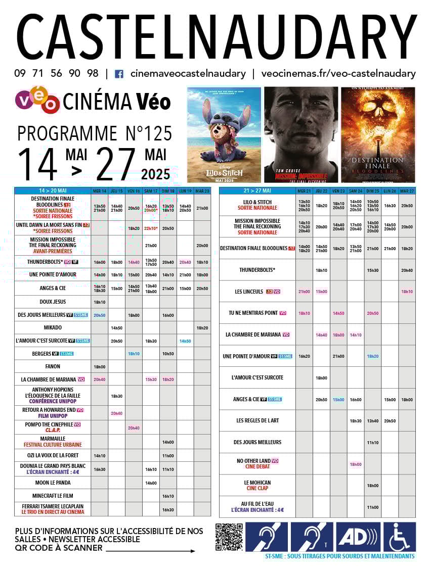 Programme du 14 au 27 mai