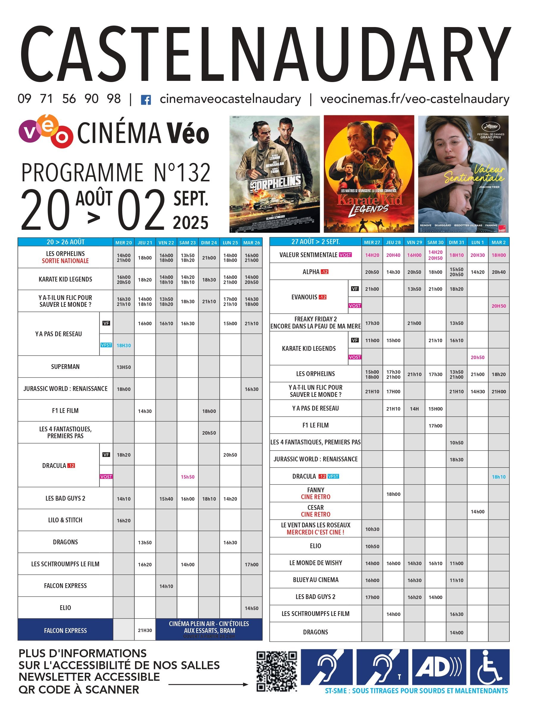 Programme du 20 août au 2 septembre