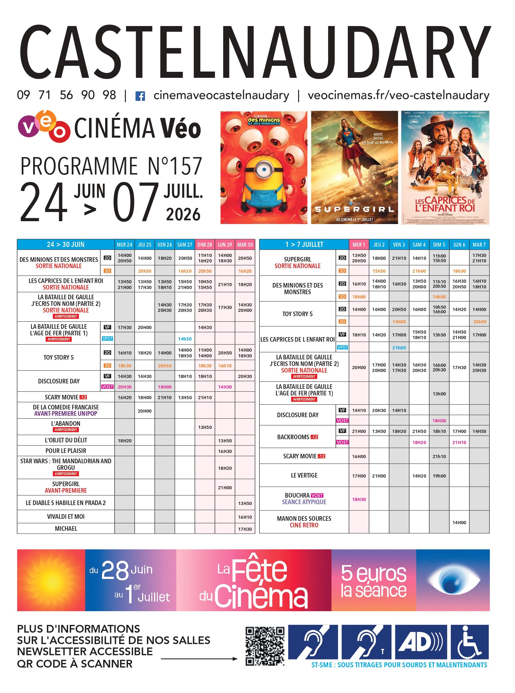 Programme du 24 juin au 7 juillet