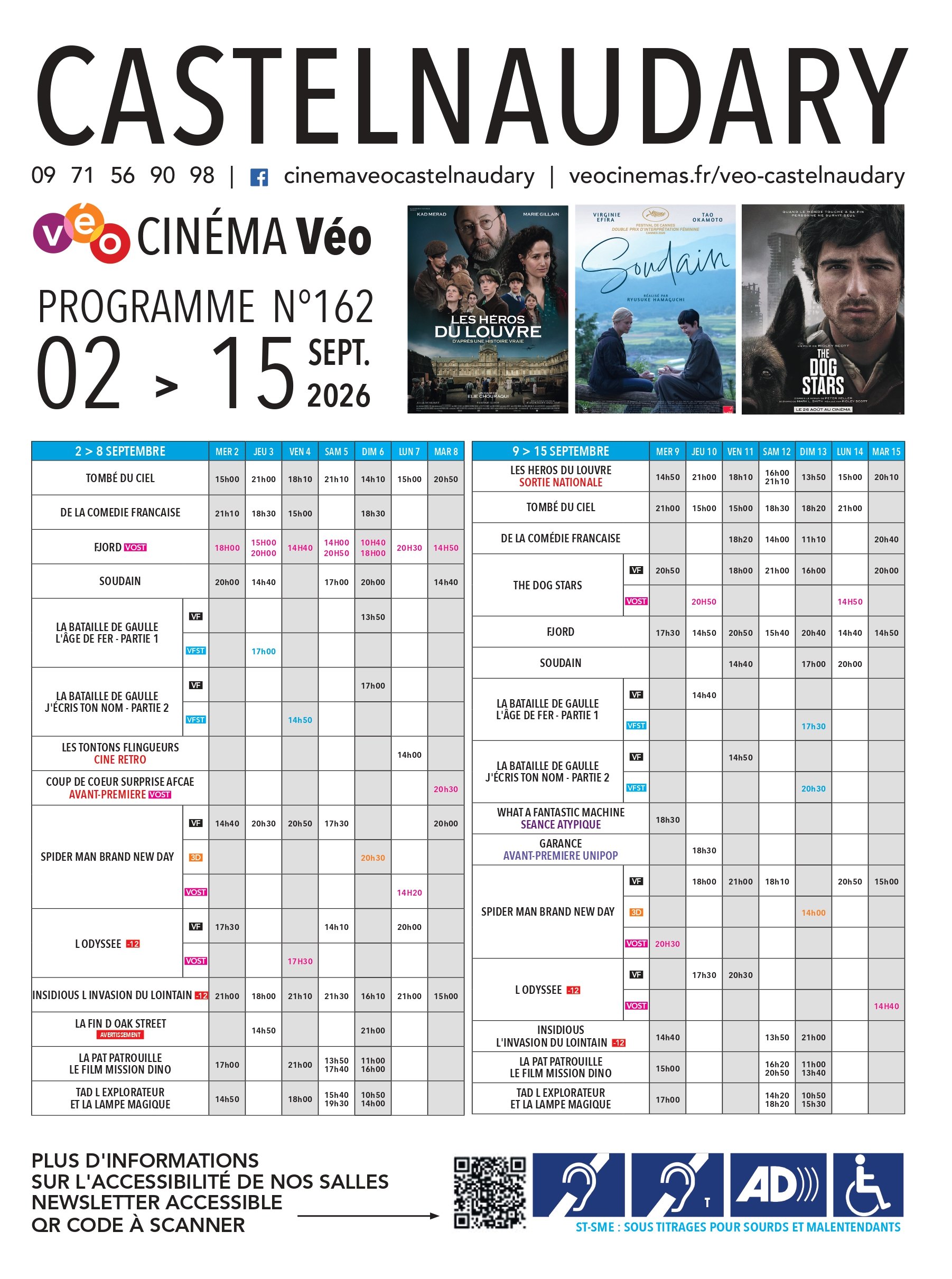 Programme du 2 au 15 septembre