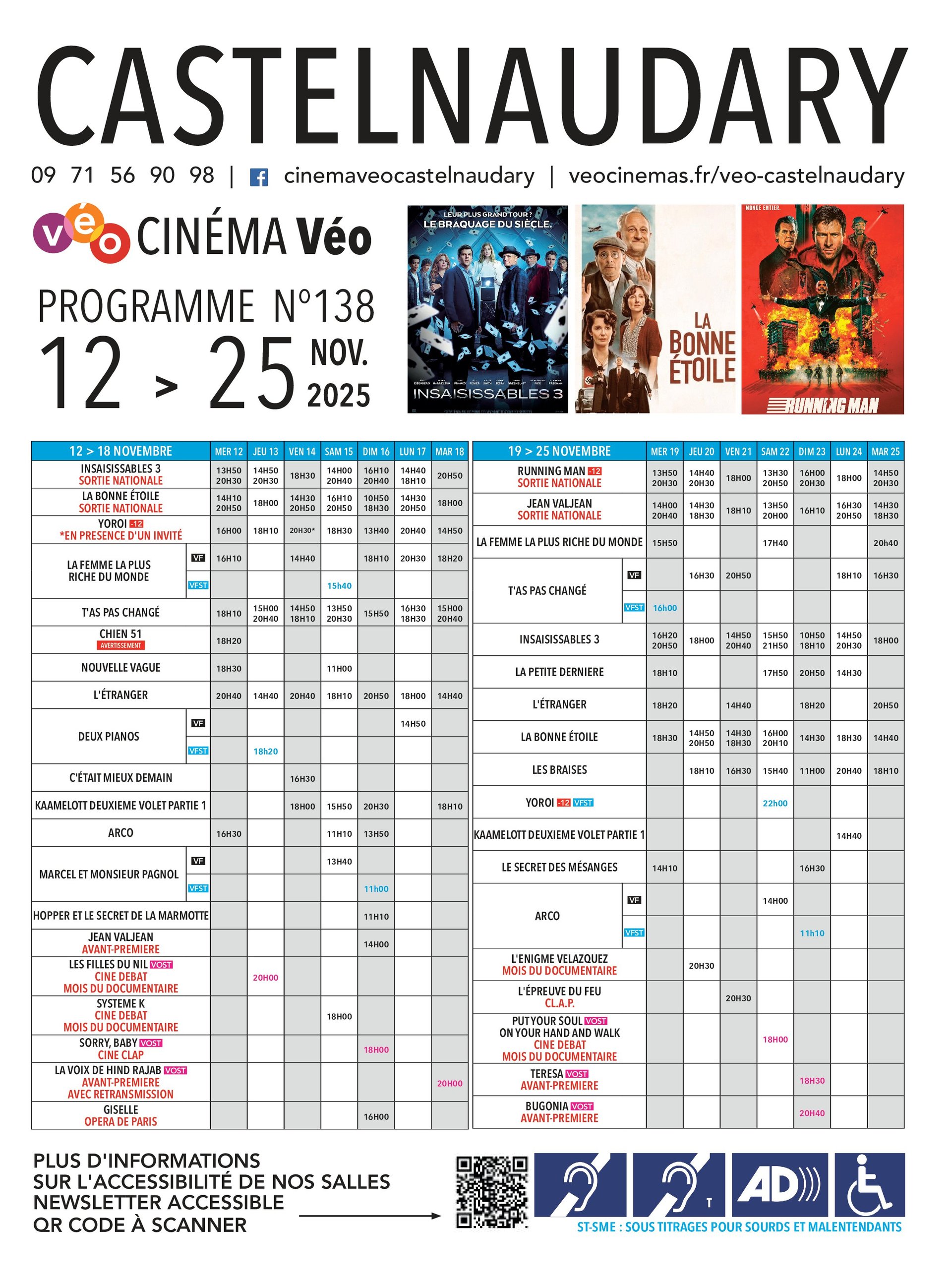 Programme du 12 au 25 novembre