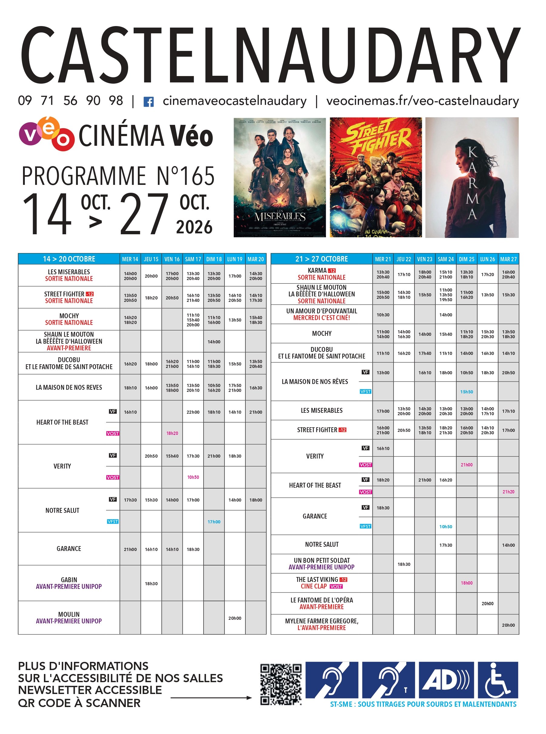 Programme du 14 au 27 octobre