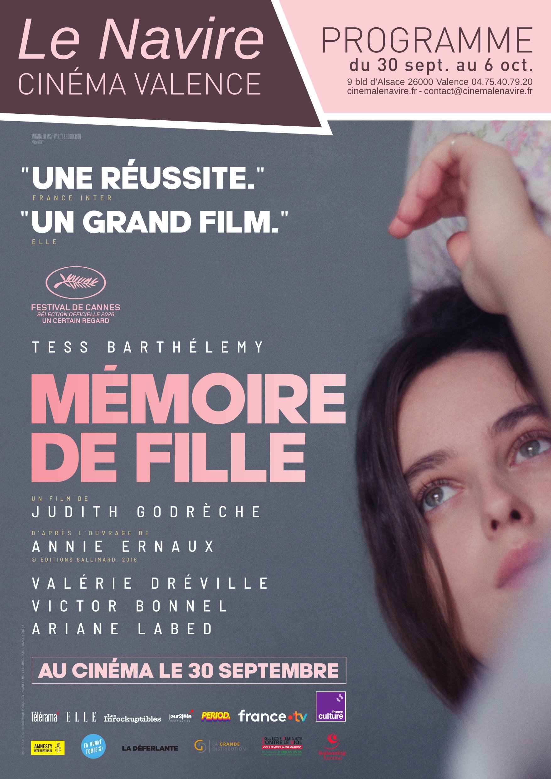 Programme du 30 septembre au 6 octobre