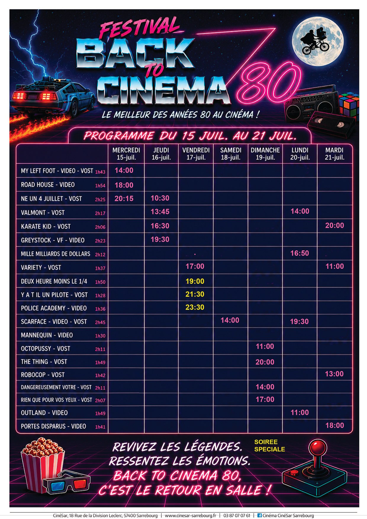 PROGRAMME DU15 au 21 juillet