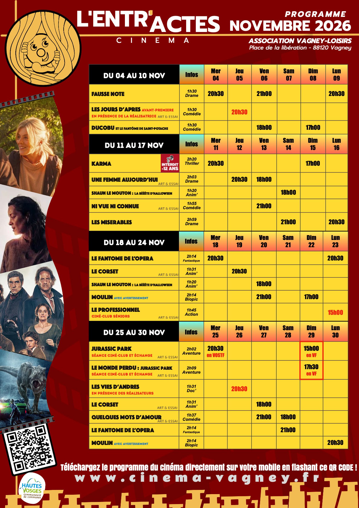 Téléchargez le programme de Novembre