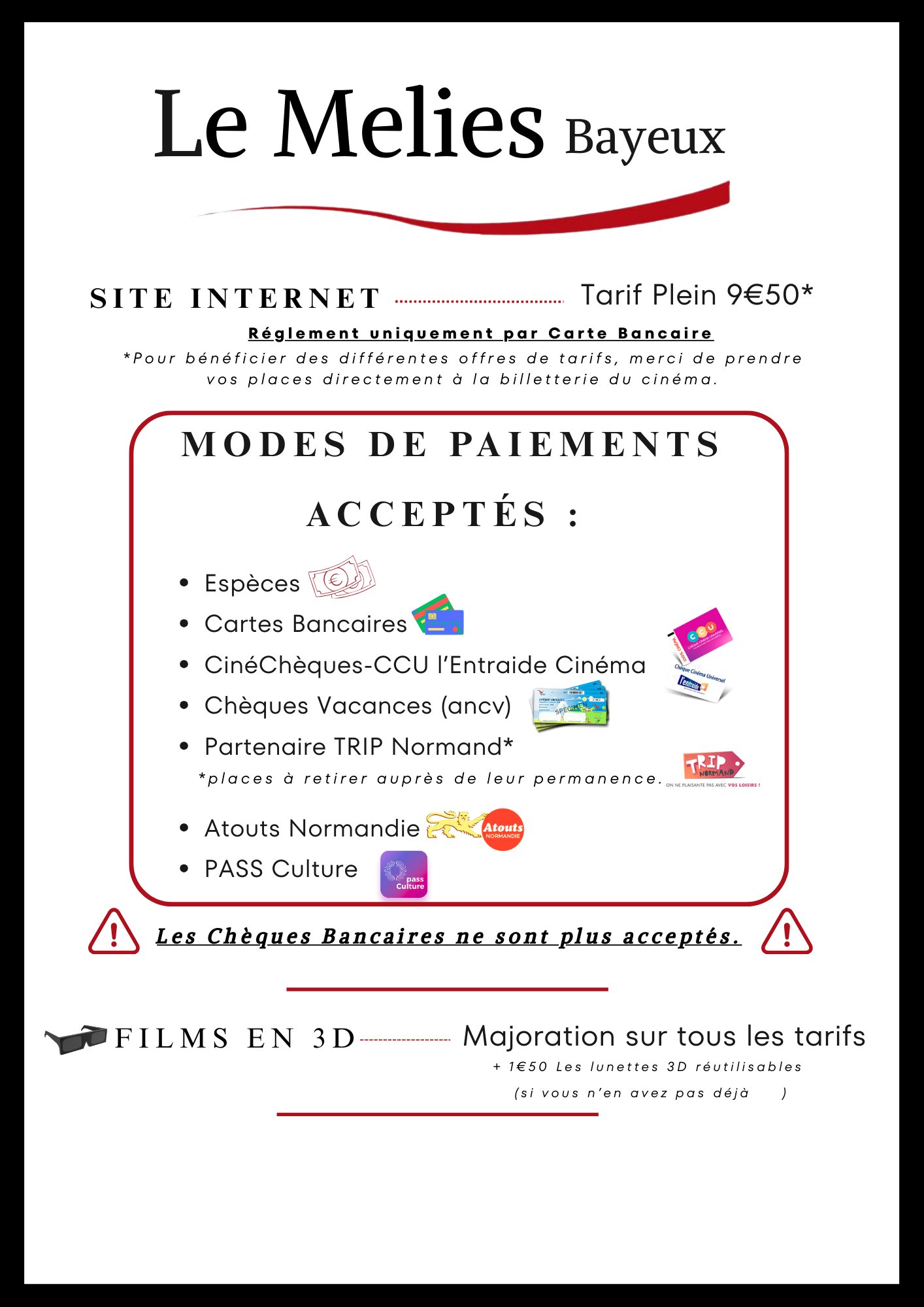 Paiements acceptés