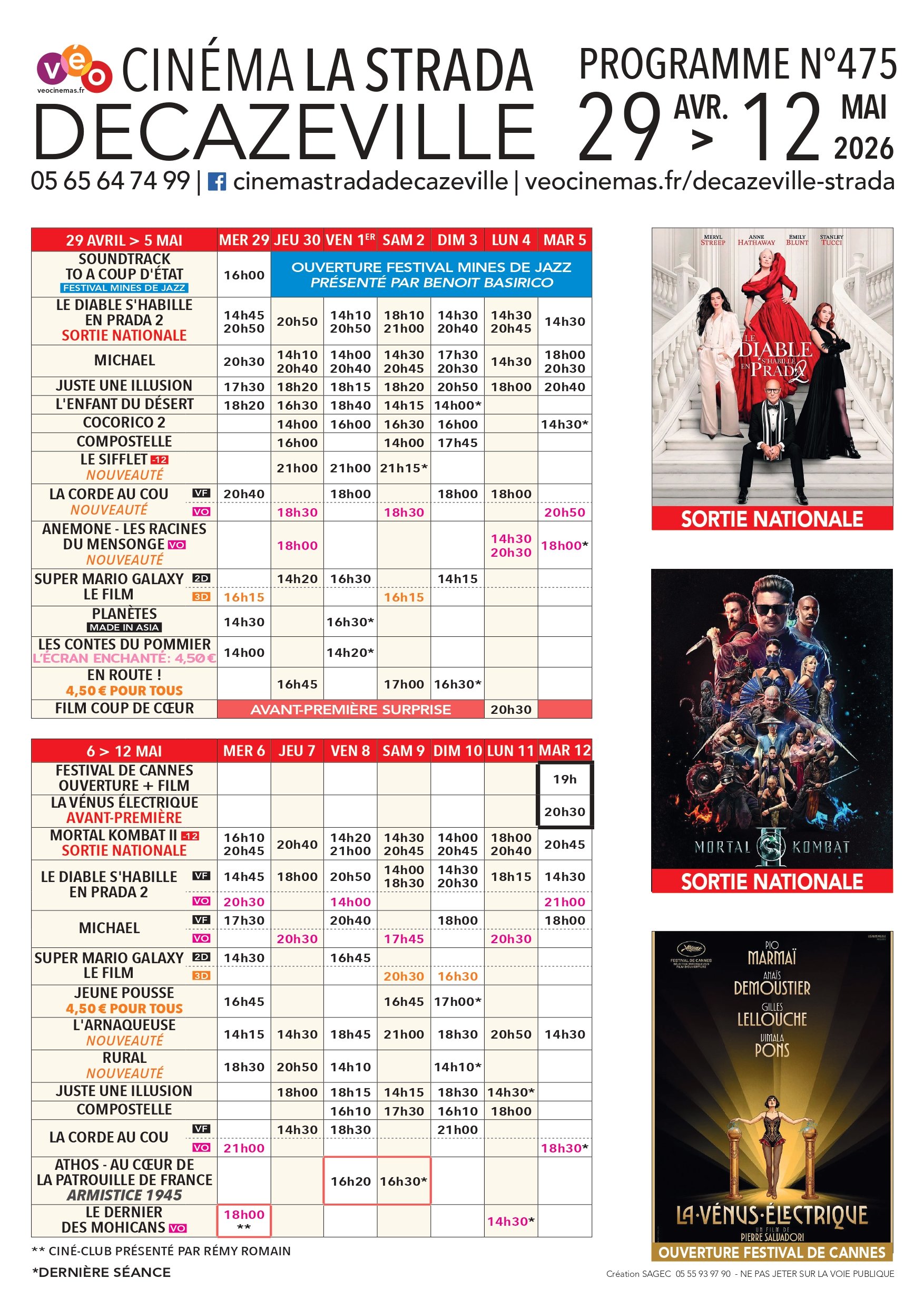 prog 29/04 au 12/05
