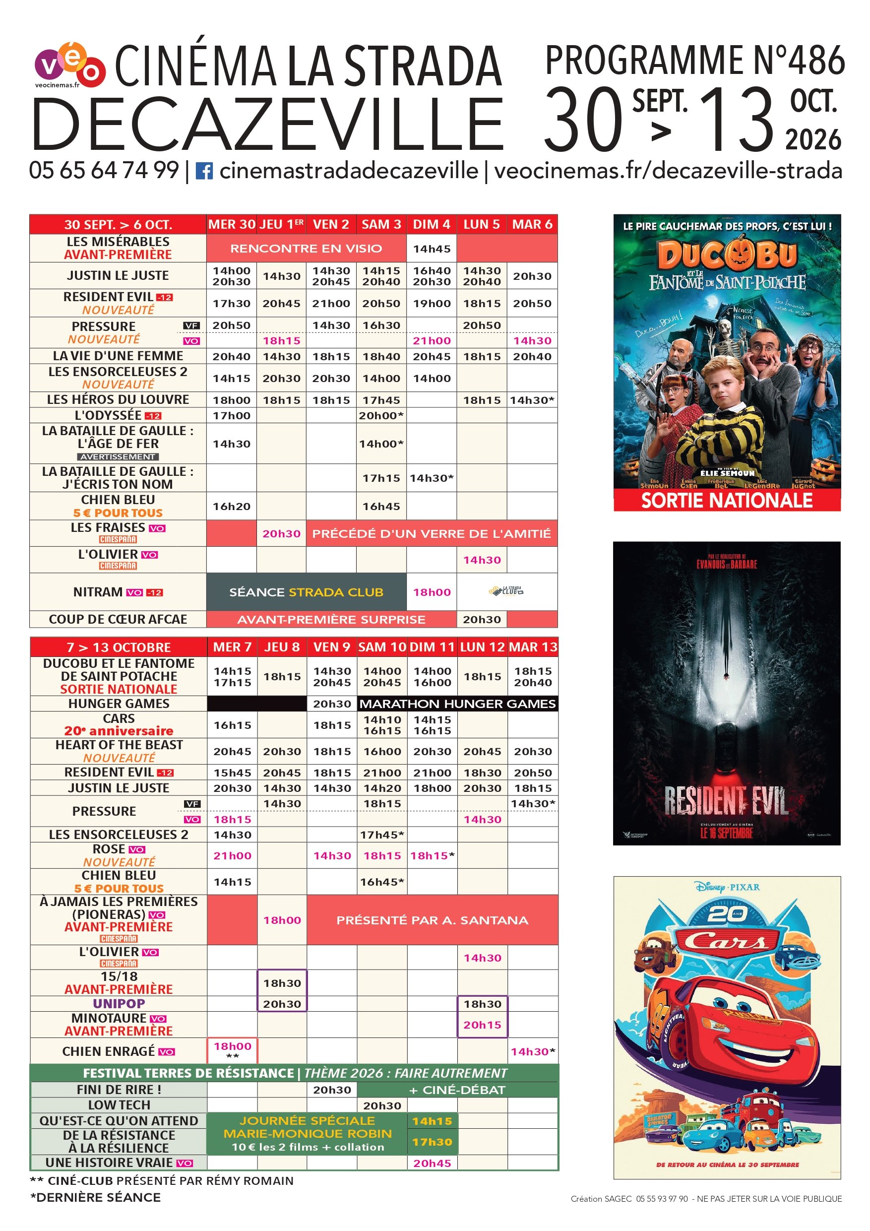 prog 30/09 au 13/10