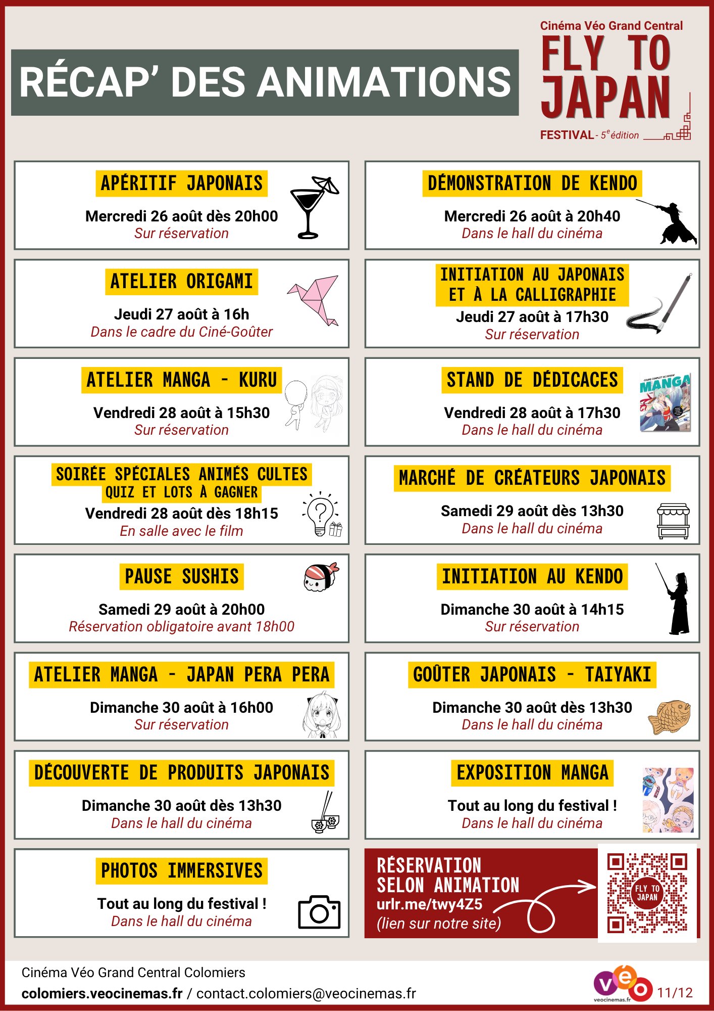 récap des animations