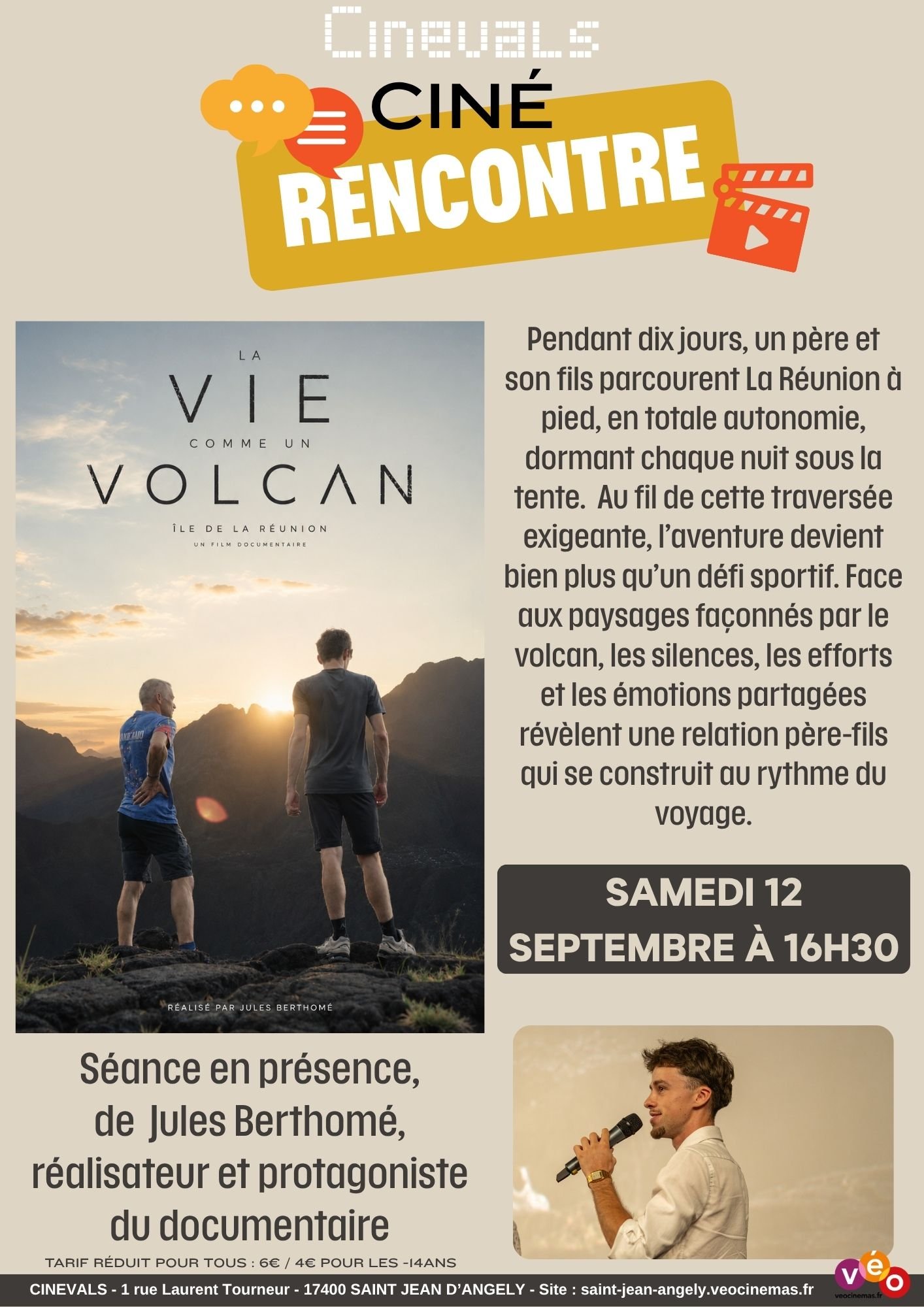 Ciné rencontre : LA VIE COMME UN VOLCAN