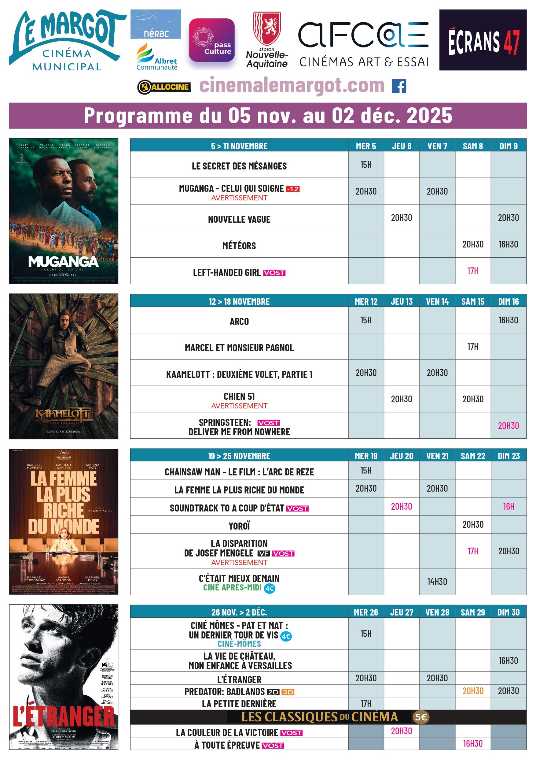 Programme Novembre 2025