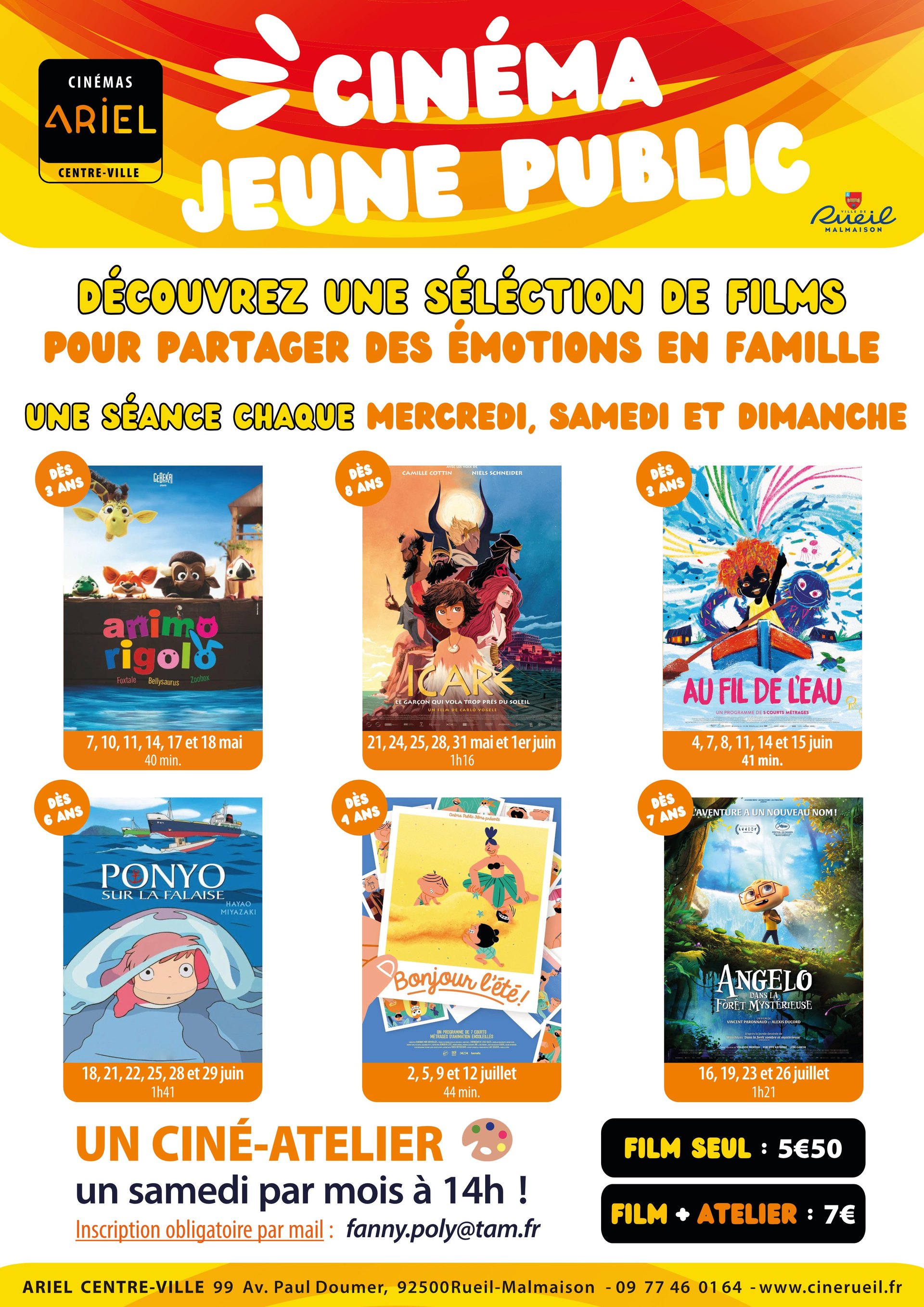 Programme jeune public du troisième trimestre