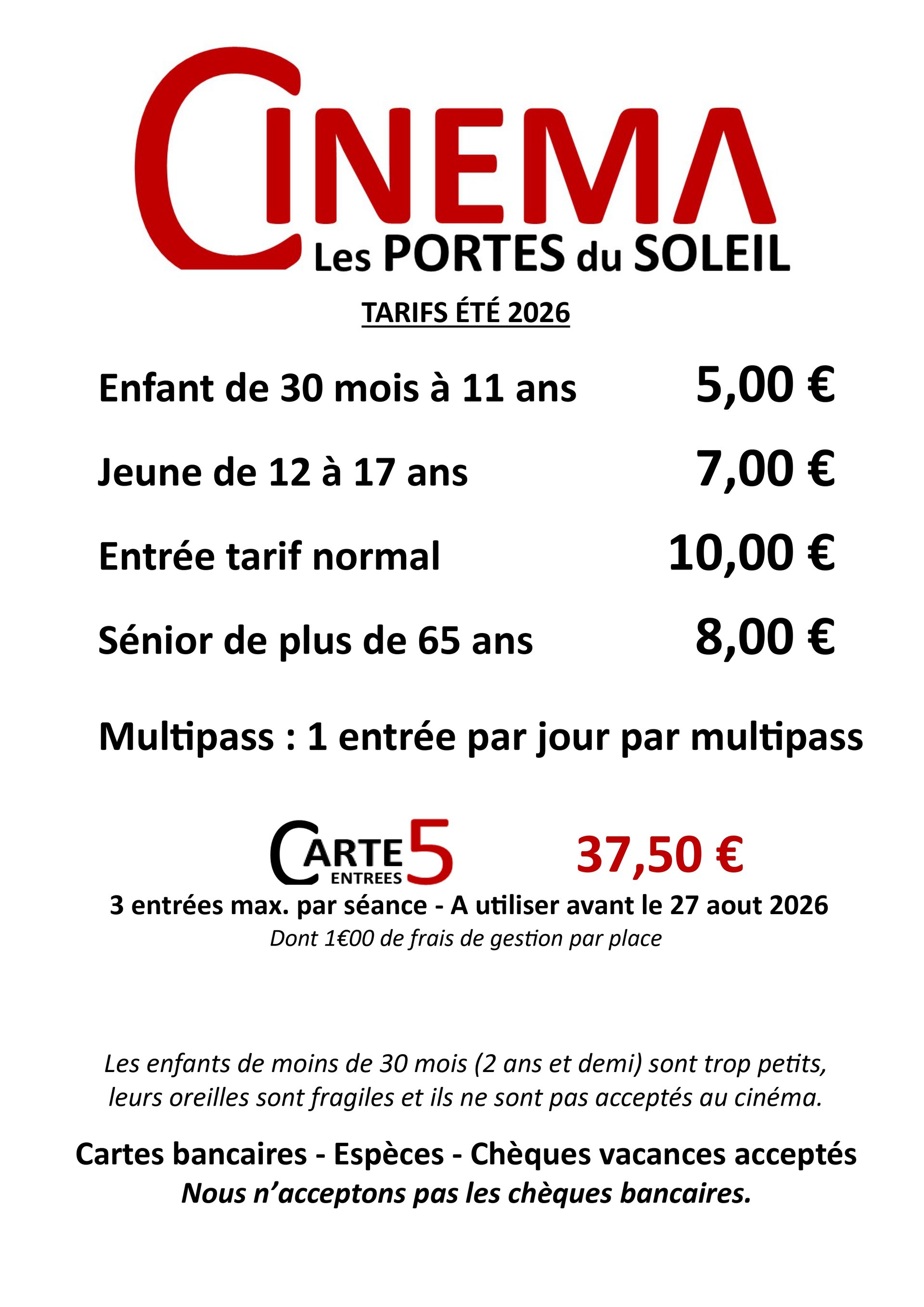 Tarifs Cinéma Avoriaz