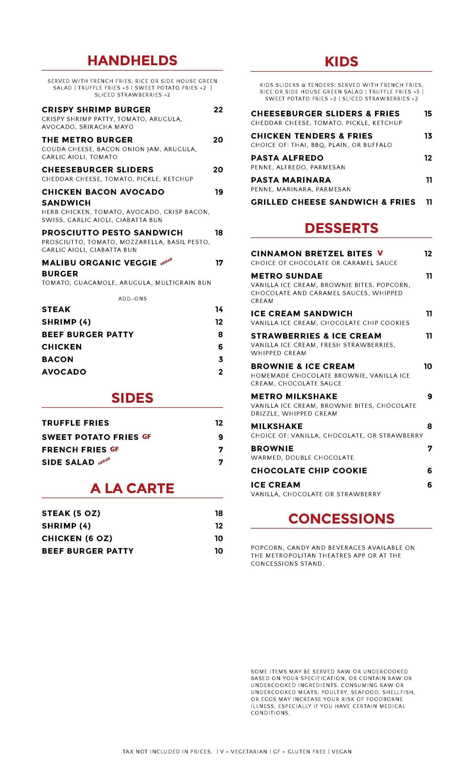 scripted bar kitchen food menu page 2