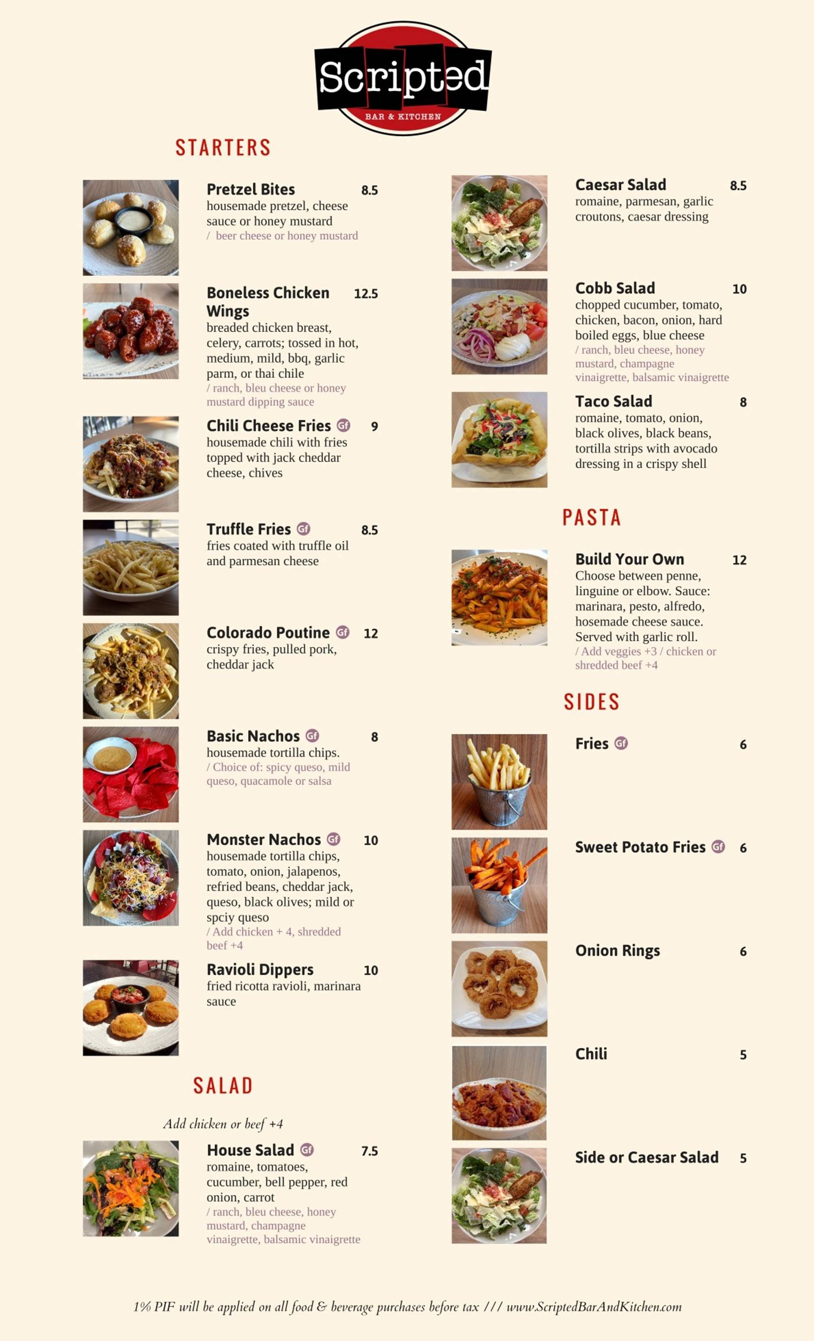 Scripted menu page 1