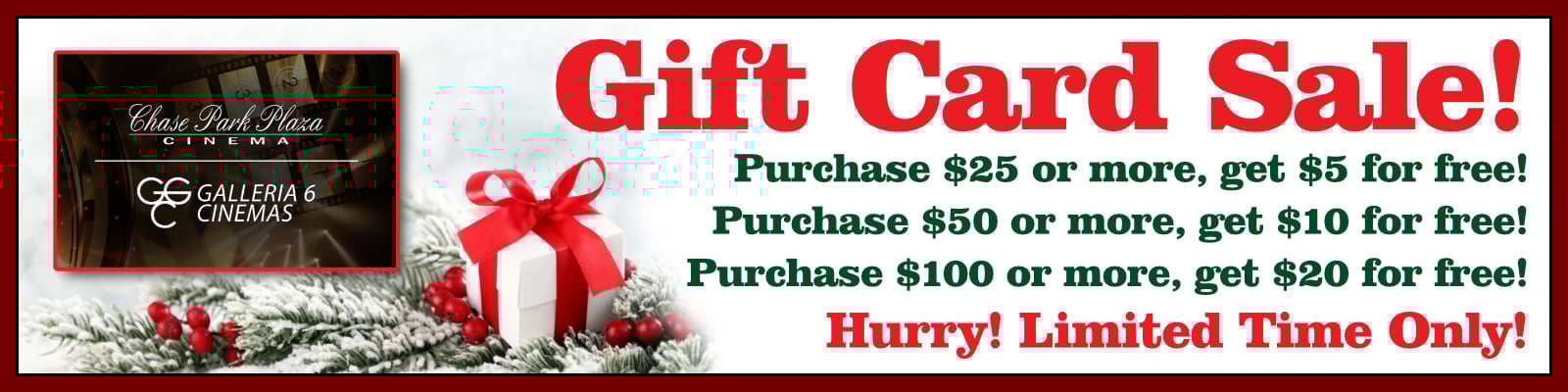 Gift Card Holiday Promotion