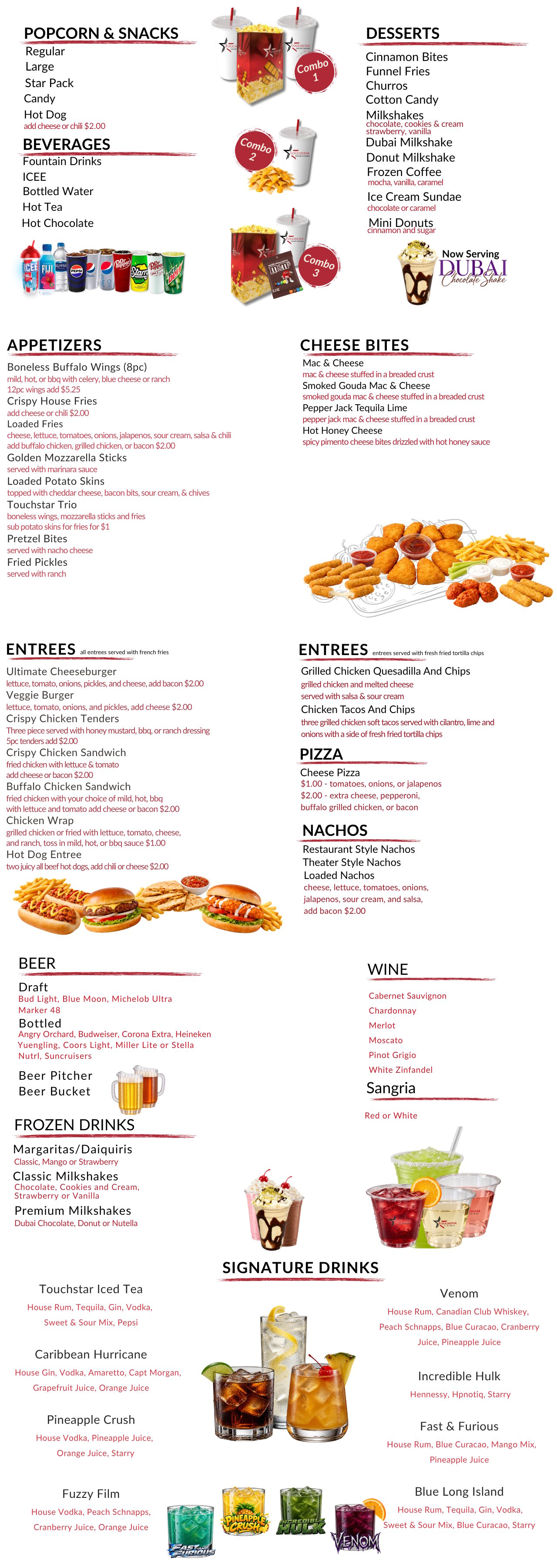 Spring Hill Menu