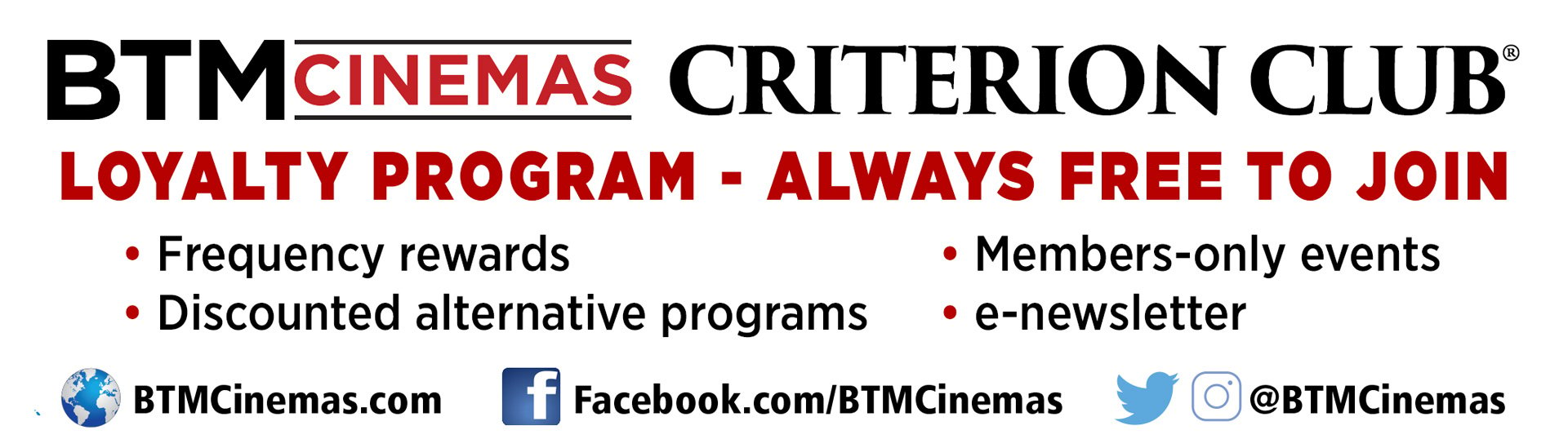 BTM Cinemas Criterion Club