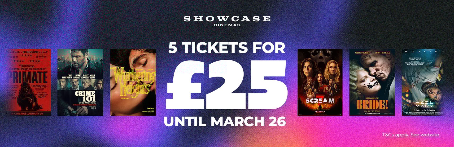 5 Tickets For £25