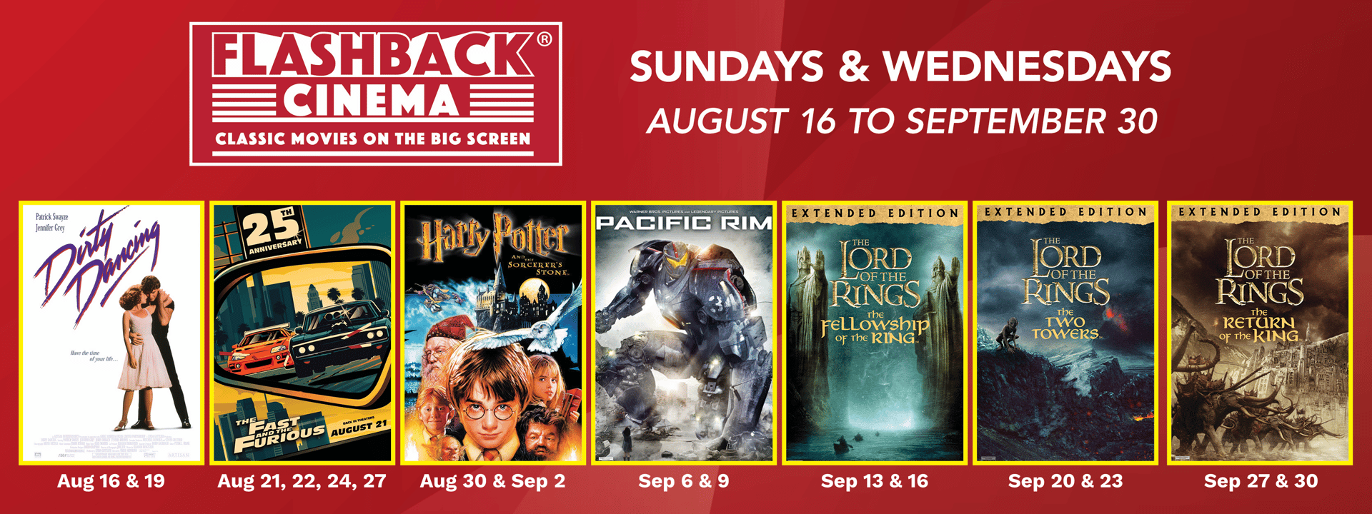 Flashback Cinema August & September 2026