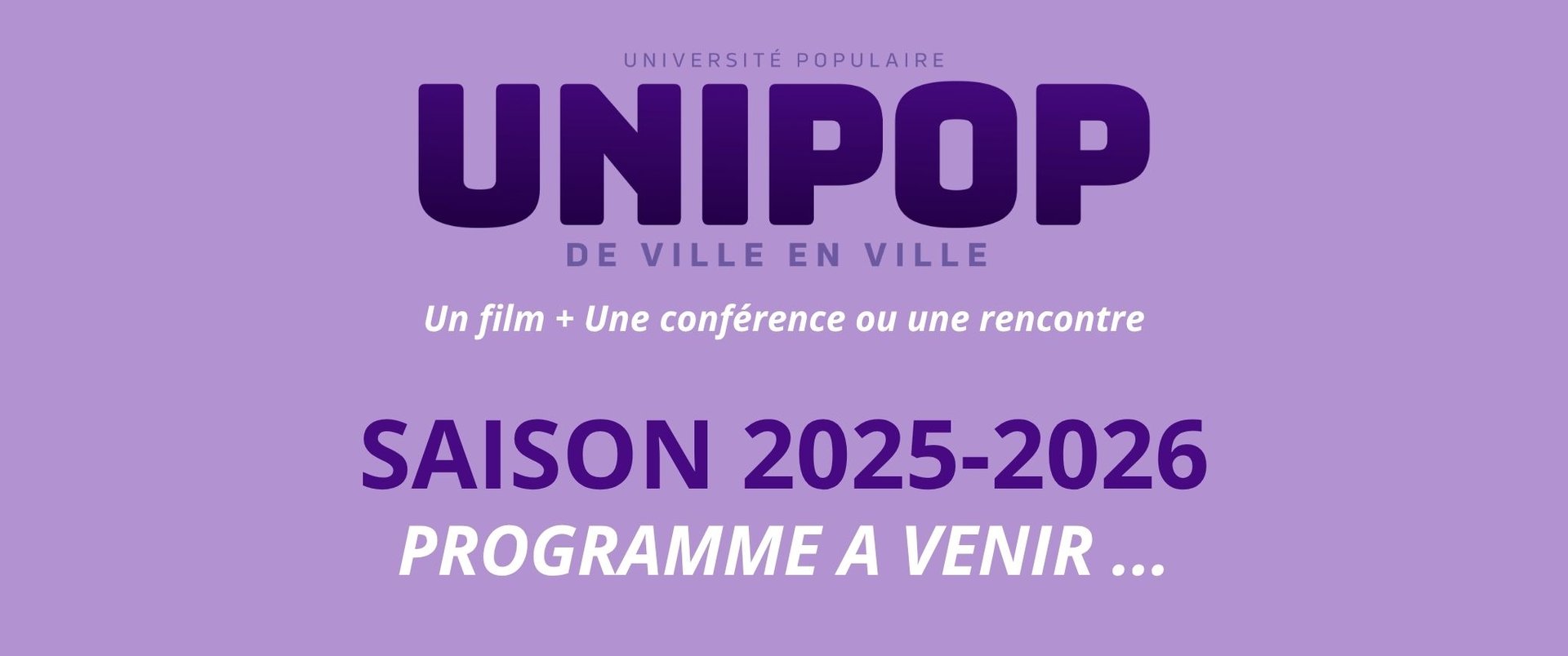 visuel Unipop programme à venir prochainement