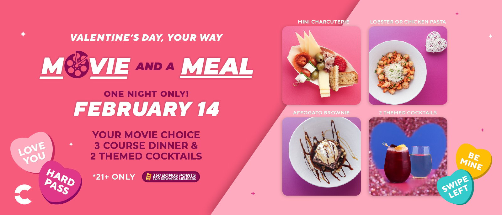 Valentine's Day at the movies event
