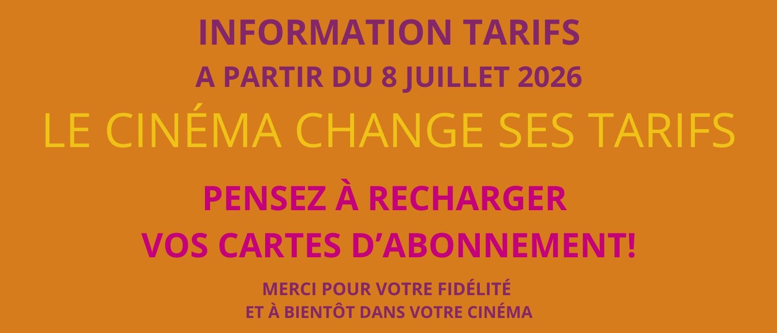 changement tarif