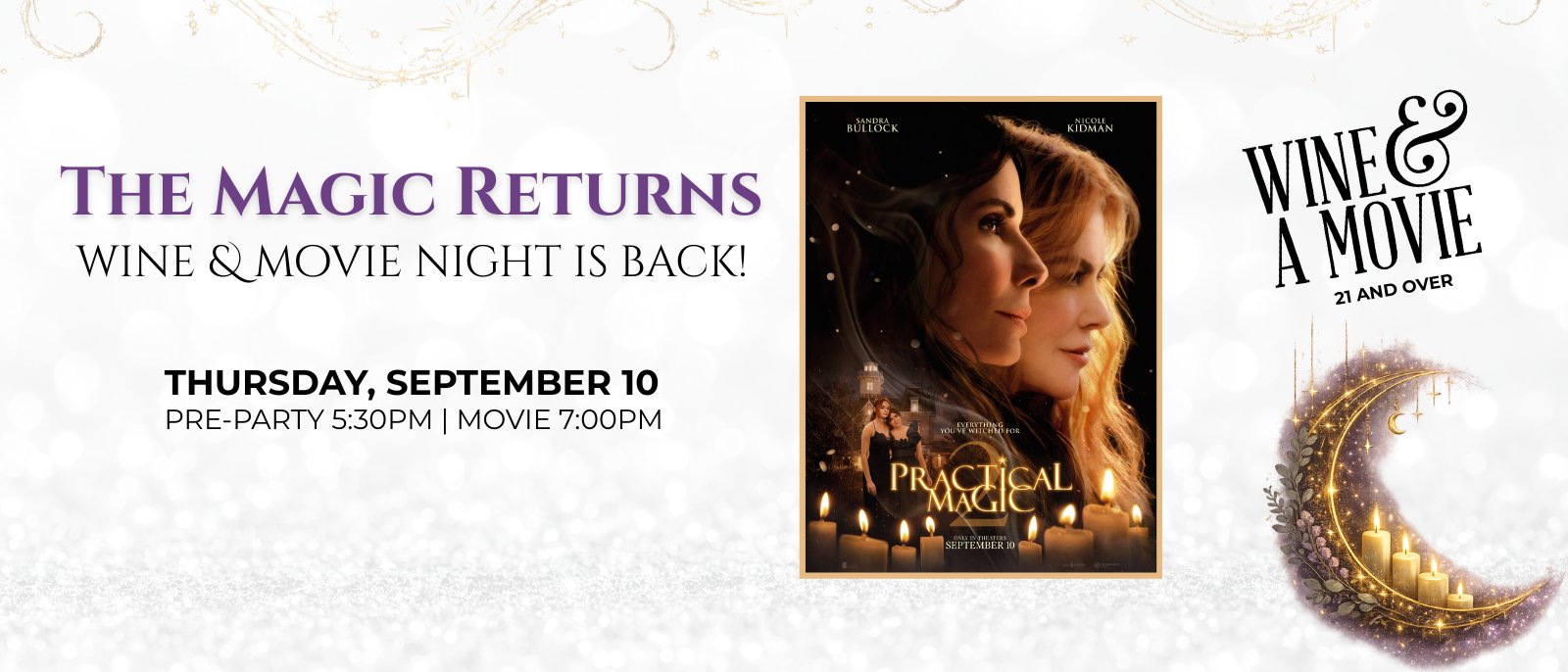 wine and movie on 9/10