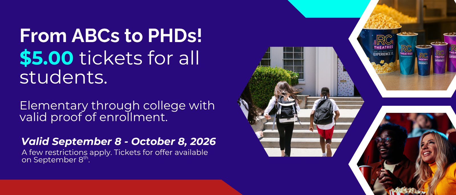 back to school student promo