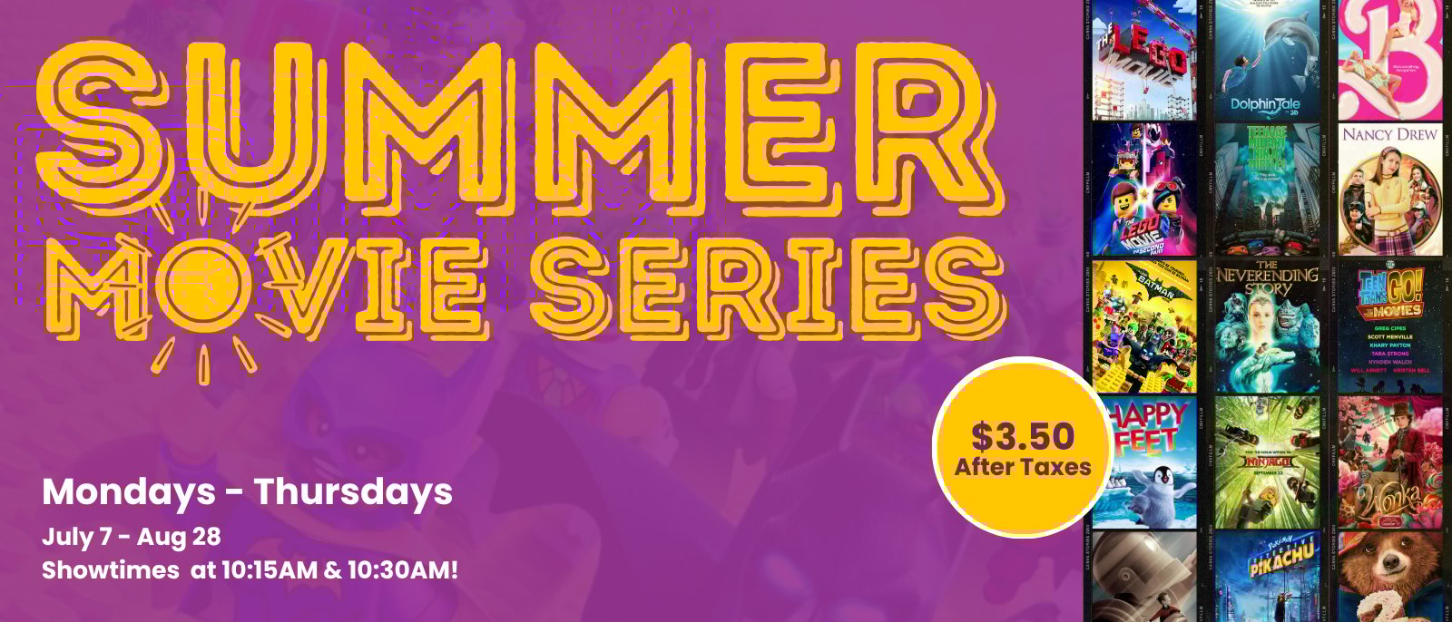 Summer Movies Schedule