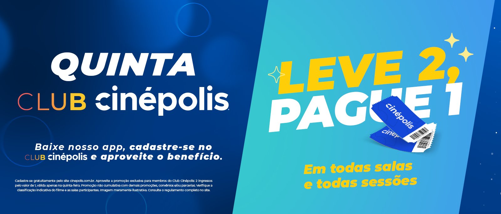 Quinta Club Cinépolis - Leve 2 pague 1