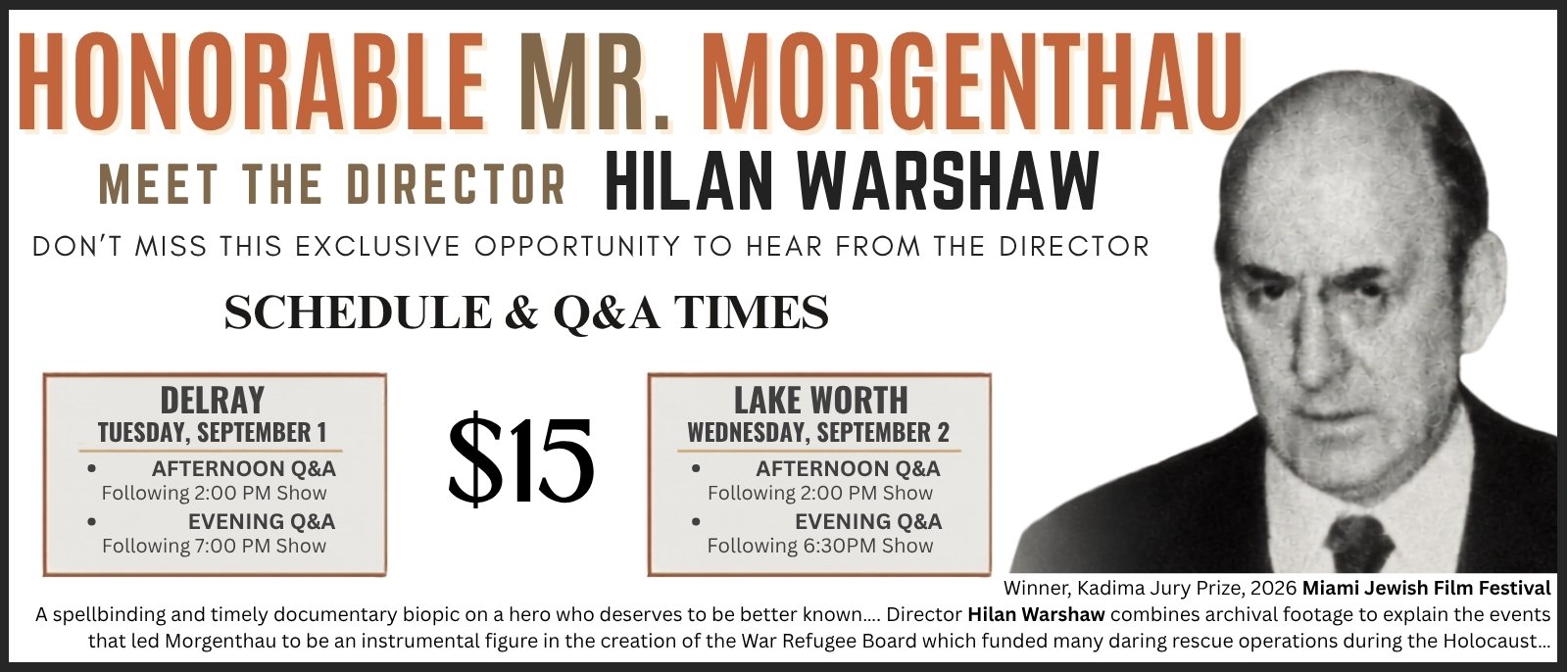  Honorable Mr Morgenthau