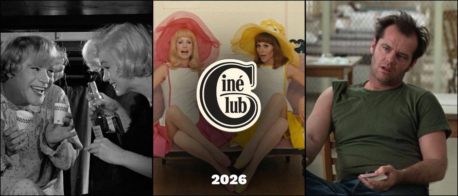 Bannière avec 3 volets, représentant les 3 films