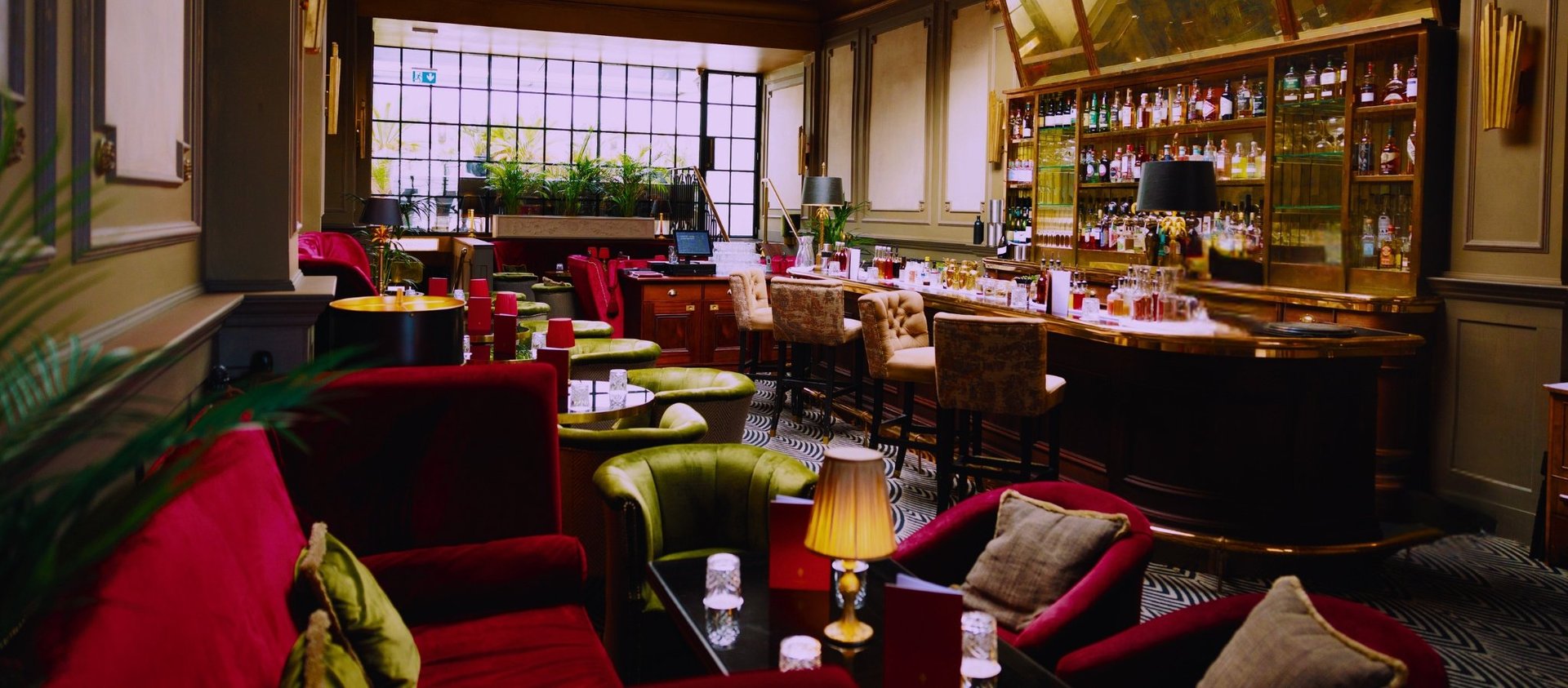Cocktail bar with seating