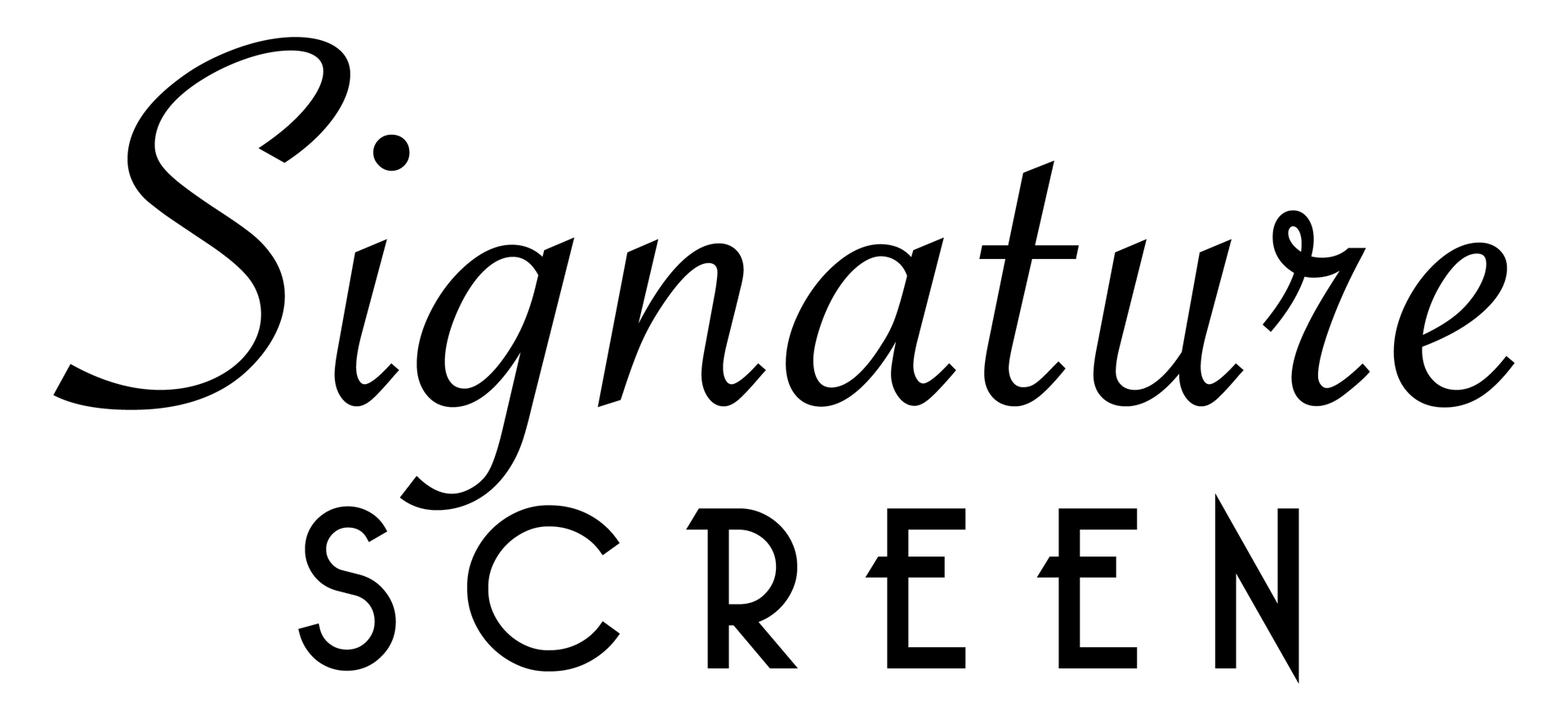black text reads: Signature Screen