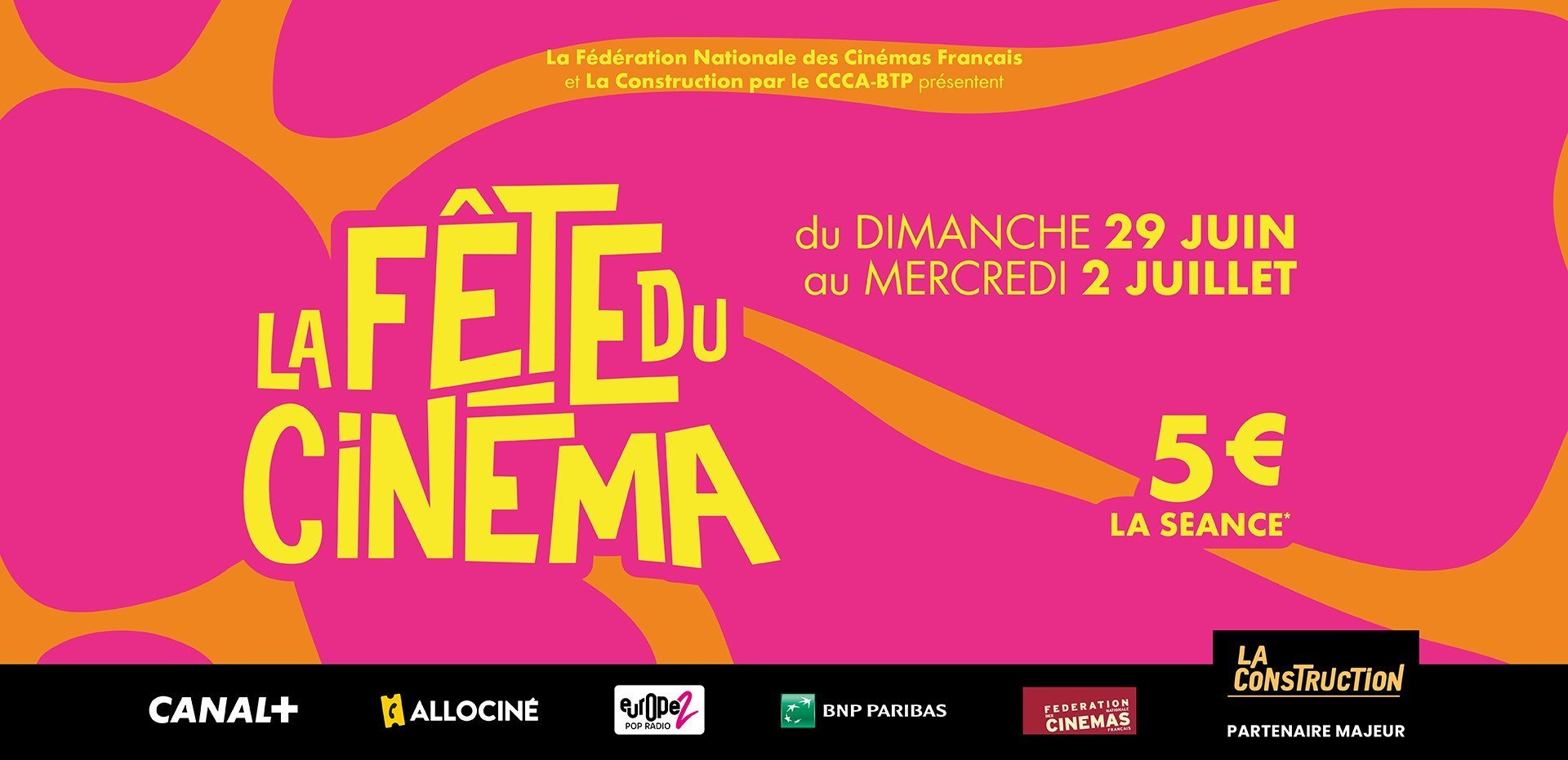 Fête du Cinéma - Du 29 juin au 2 juillet