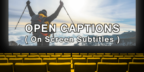 open captions on screen subtitles