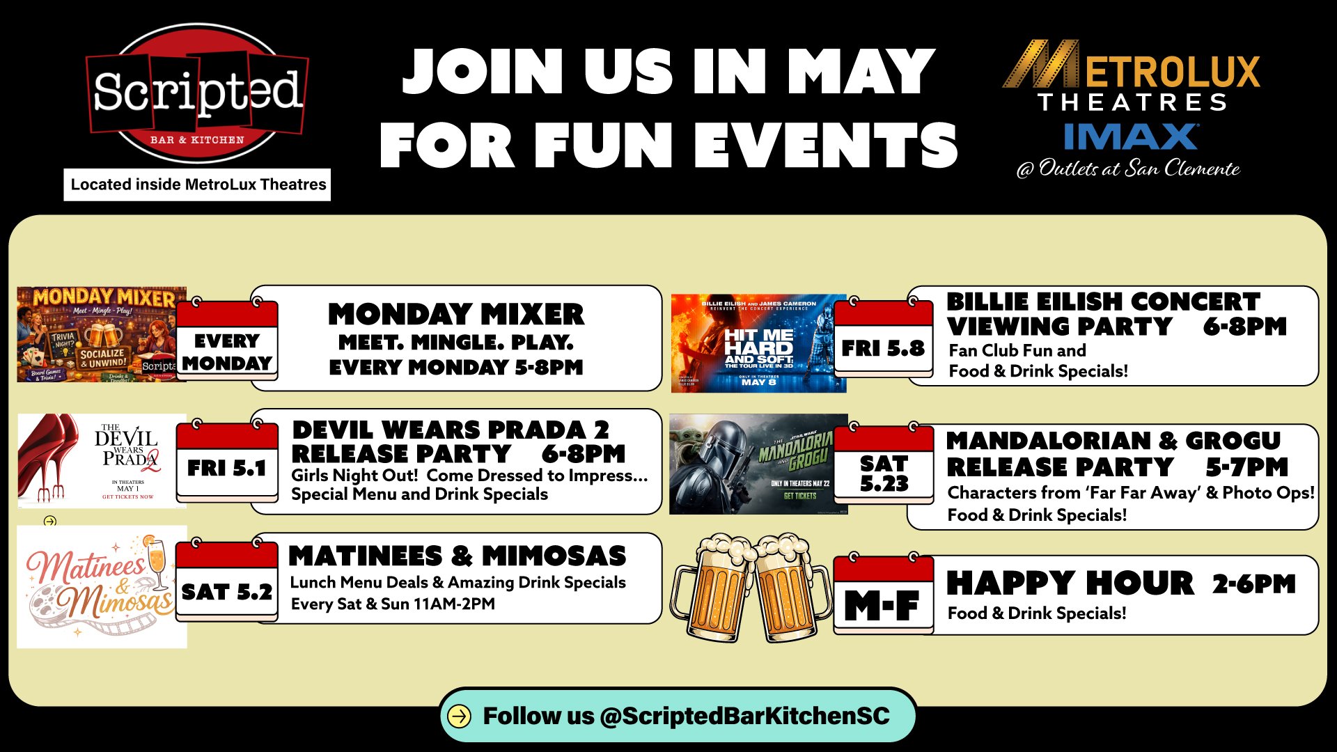 May Events Calendar