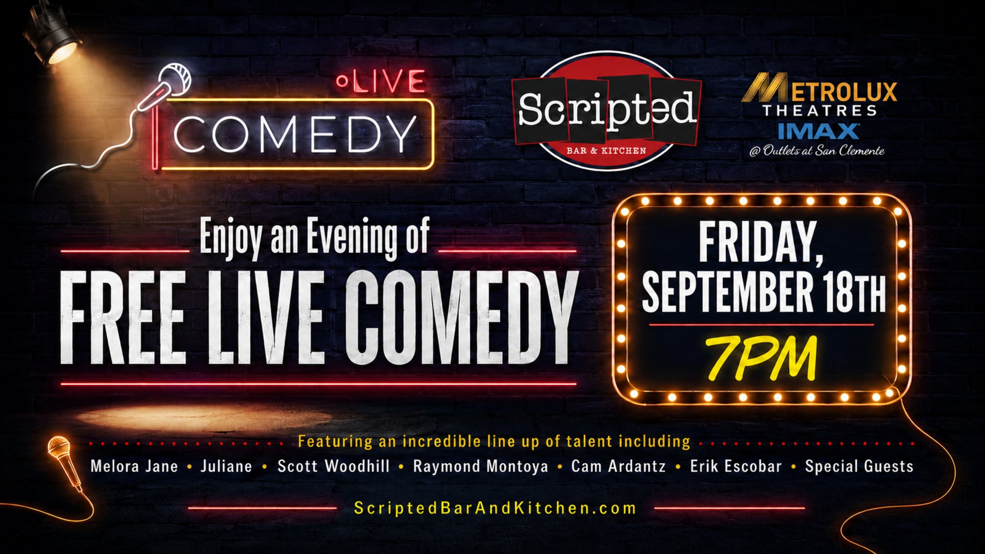 Free Live Comedy at Scripted